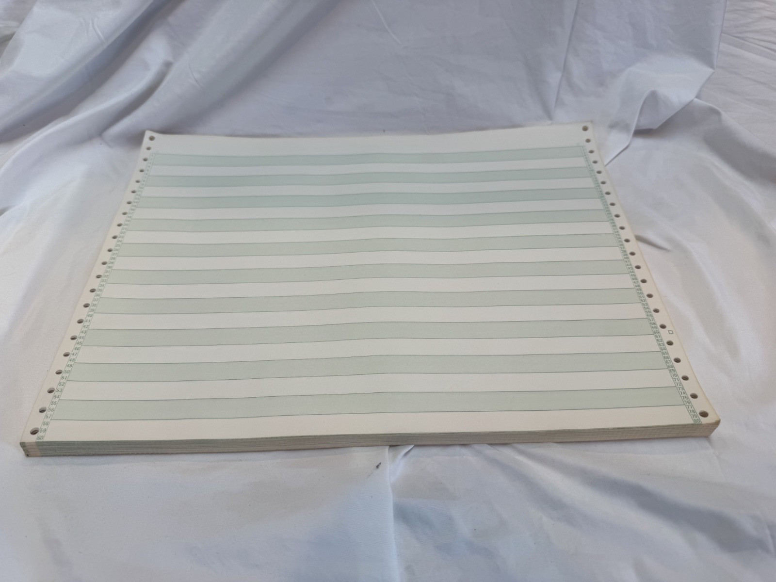 Green Bar Continuous Printer Paper 14-7/8" x 11" – 60 / 80 Line 100 sheets