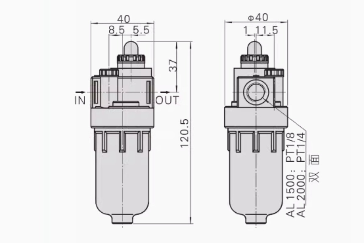 1pc New AL1500 AirTAC Air Source Filter Separator AL2000