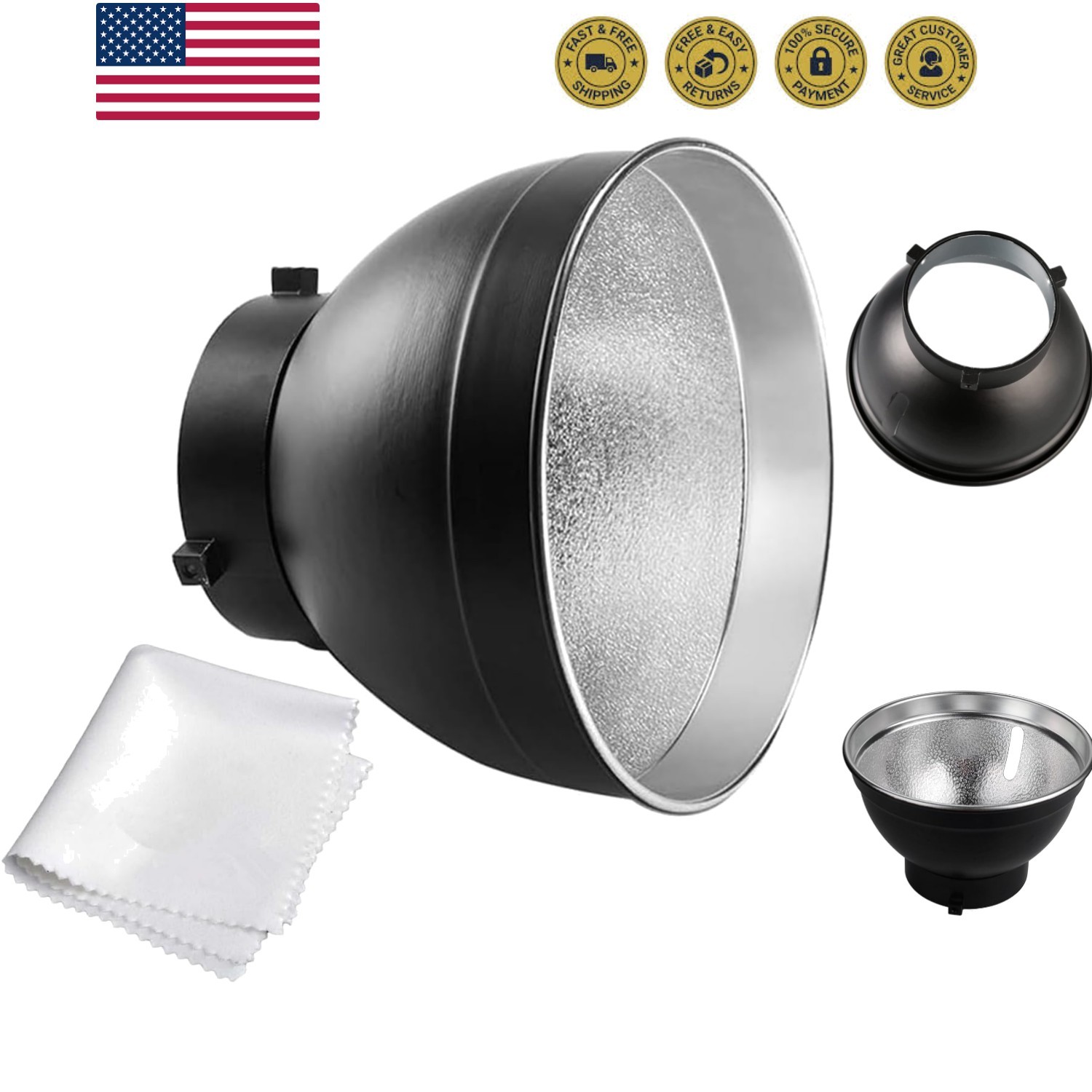 AD-R6 169mm Approx 7" Standard Bowens Mount Reflector for AD600B AD600BM AD60...