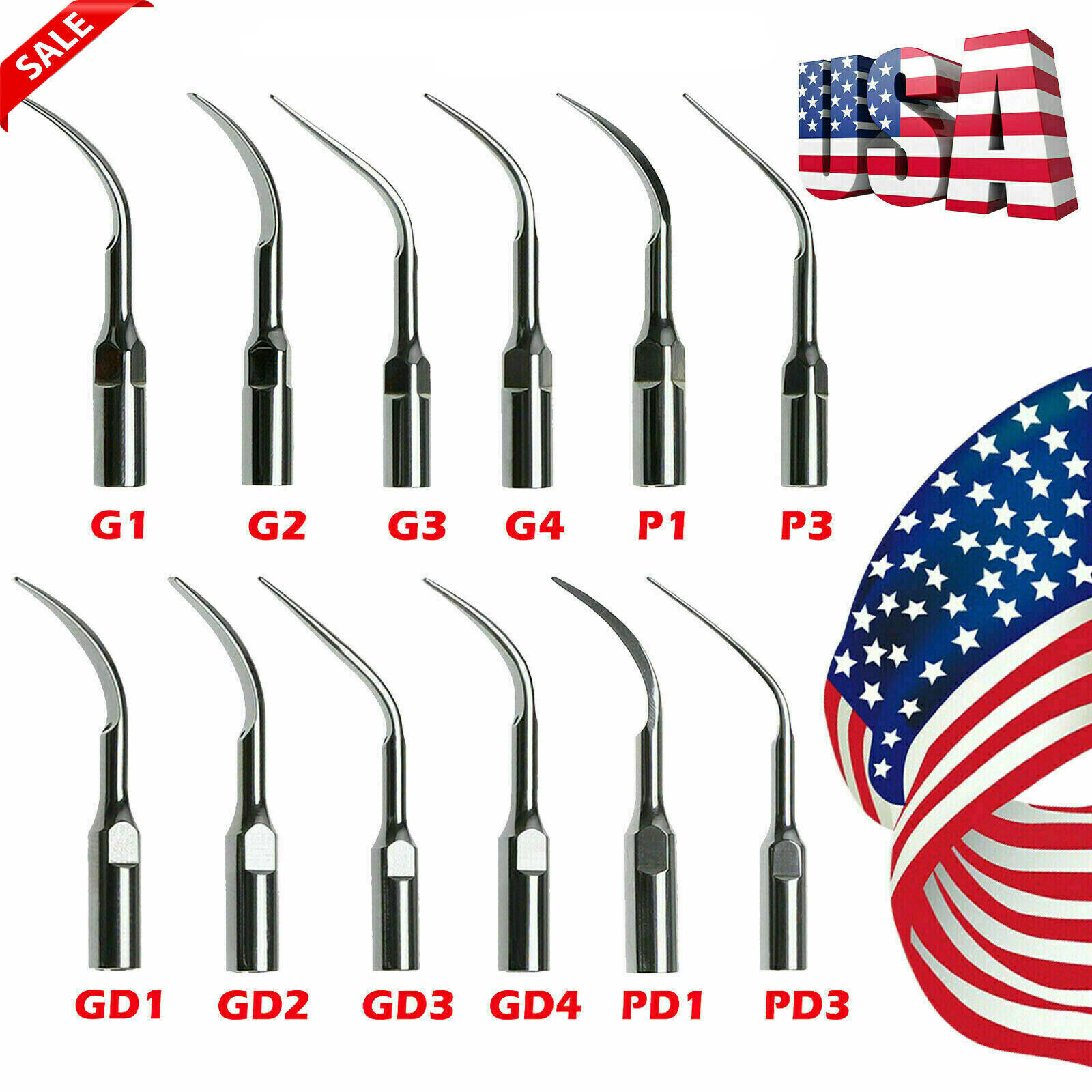 10× Ultrasonic Piezo Scaler Tips fit SKYSEA EMS DTE SATELEC Handpiece