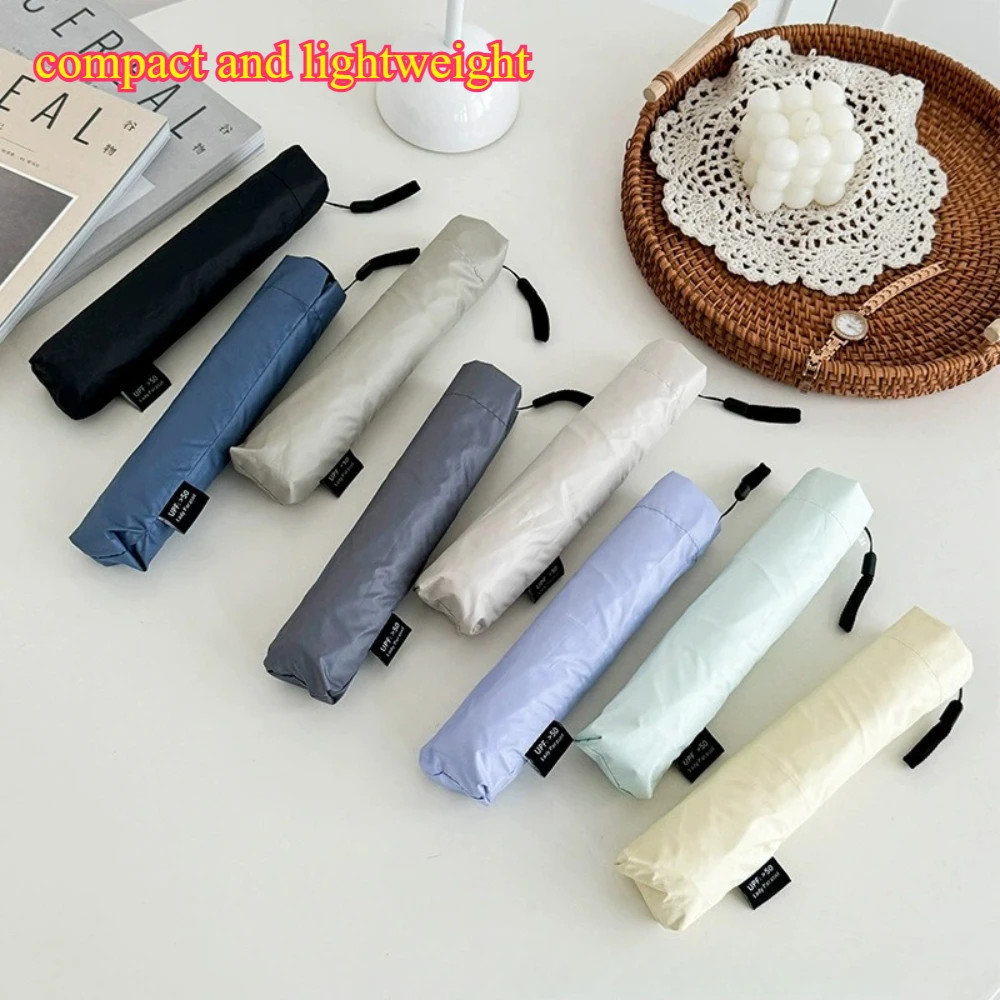 Feather Umbrella Ultra Light Black Rubber Sunscreen Sunshade Sun Umbrellas Tripl