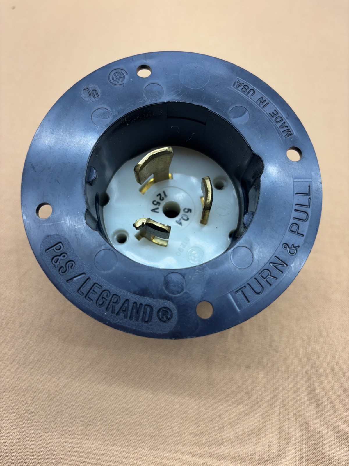 Pass & Seymour C6377 Turnlok Flanged Inlet 50A 125V