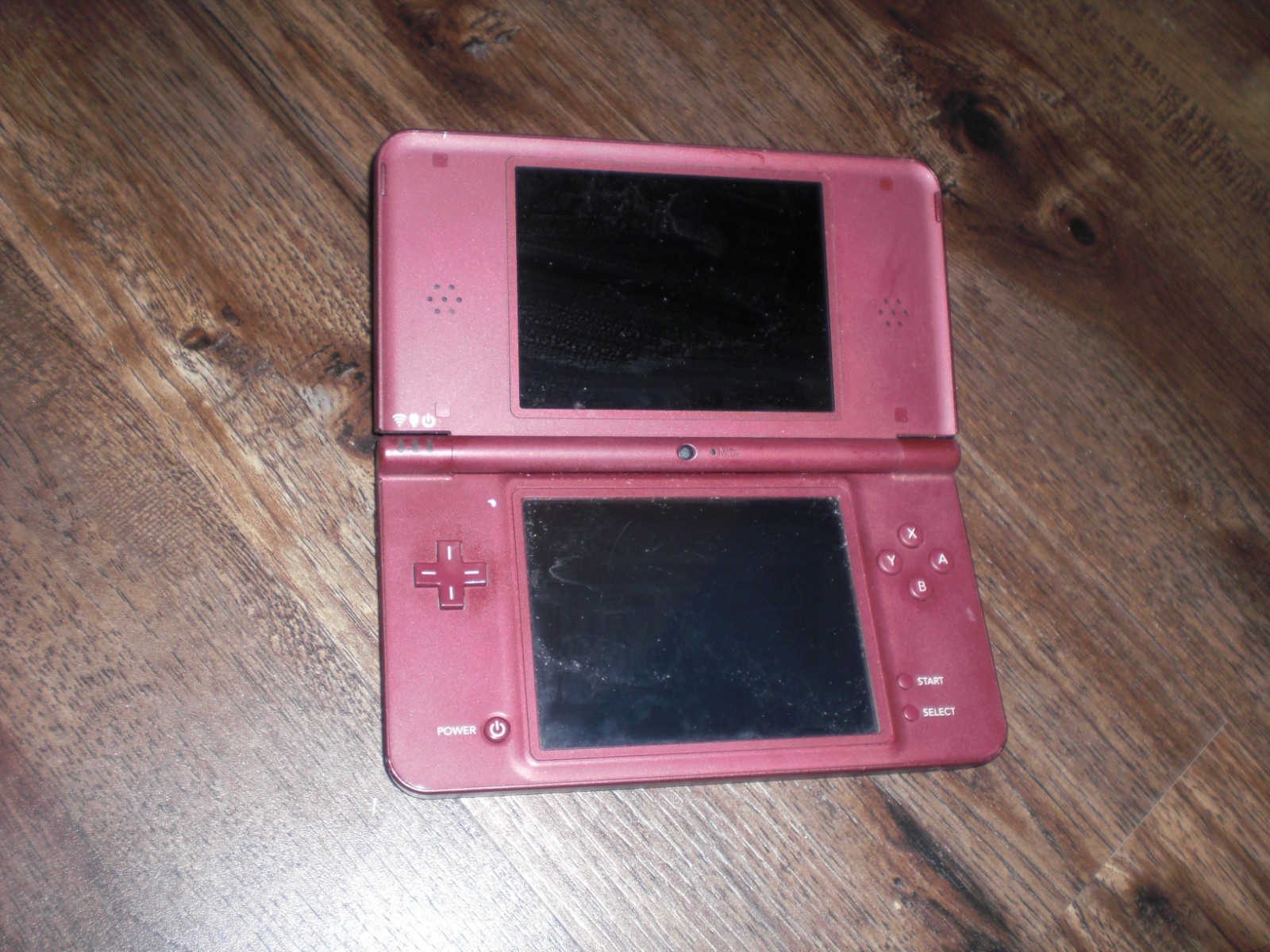 BROKEN Nintendo DSi XL Game Console Maroon Red System BOOT SCREENS ISSUES AS-IS