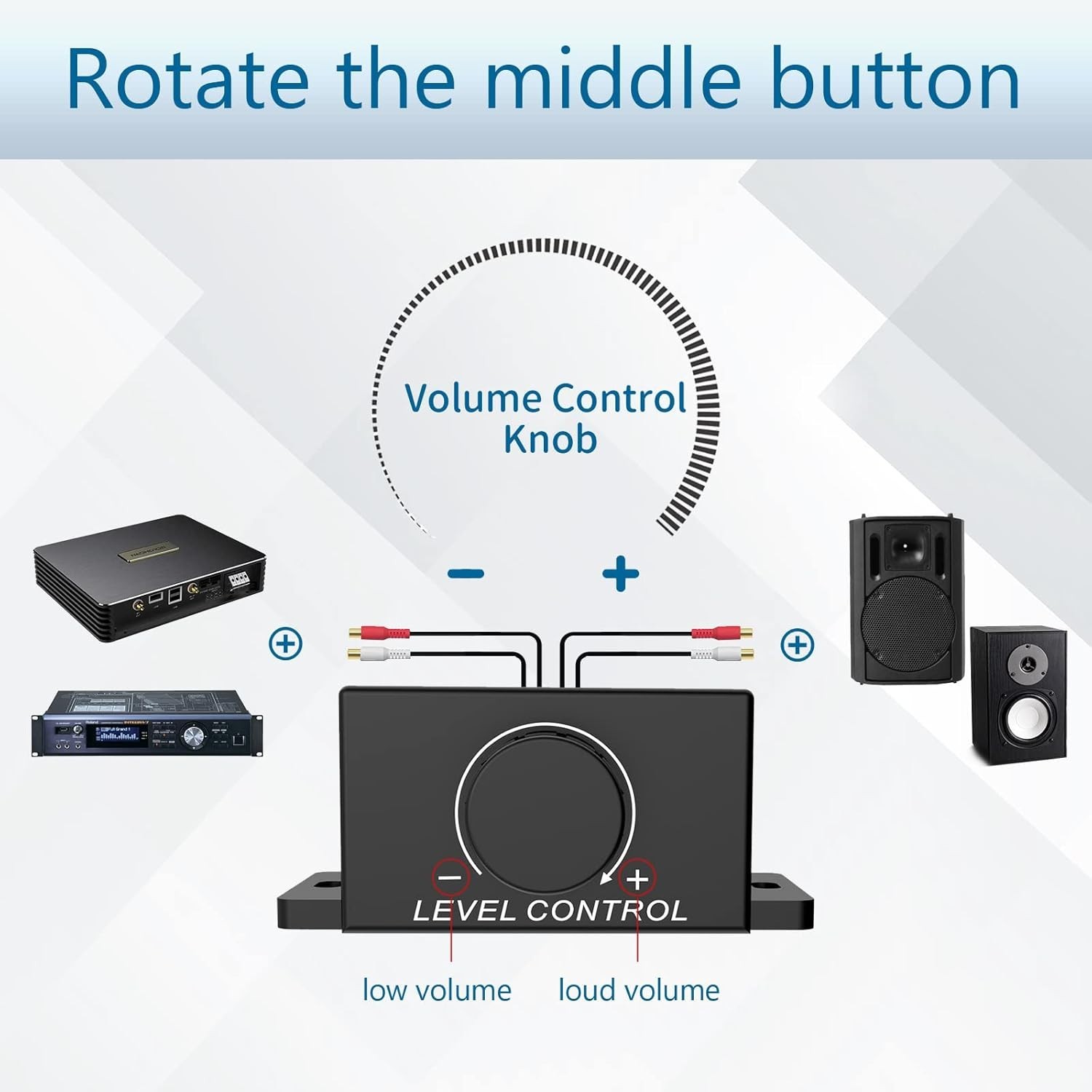 Enhance Your Audio with Universal RCA Remote Amp Level Controller - Easy Install