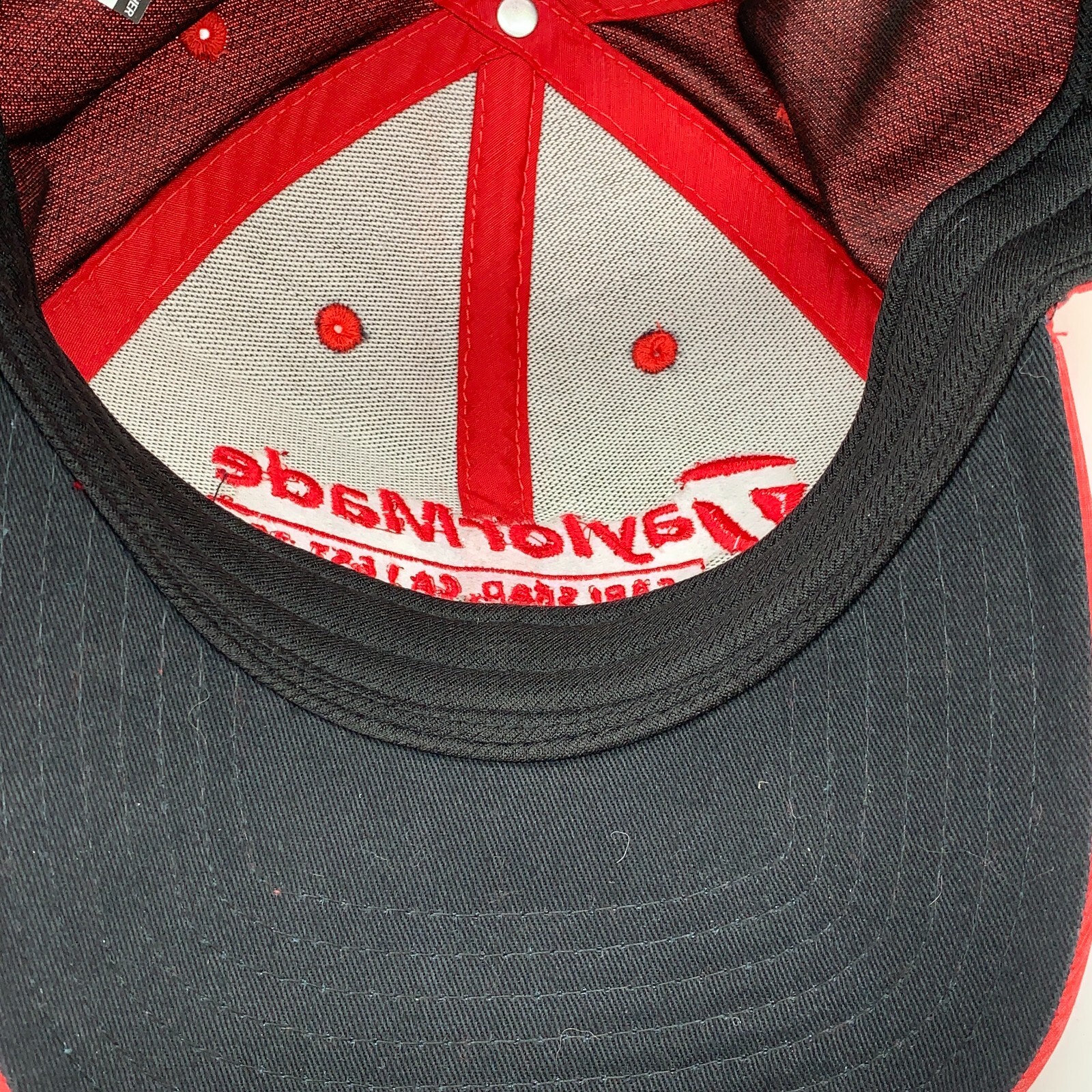 Taylor Made Golf Hat Cap Adjustable Red Creased Front Driving Range