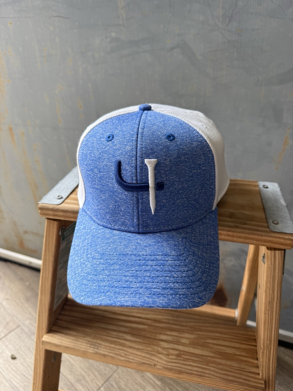 Ouray Par Four Baseball Cap Adjustable Embroidered Golf Blue/white Dad Hat