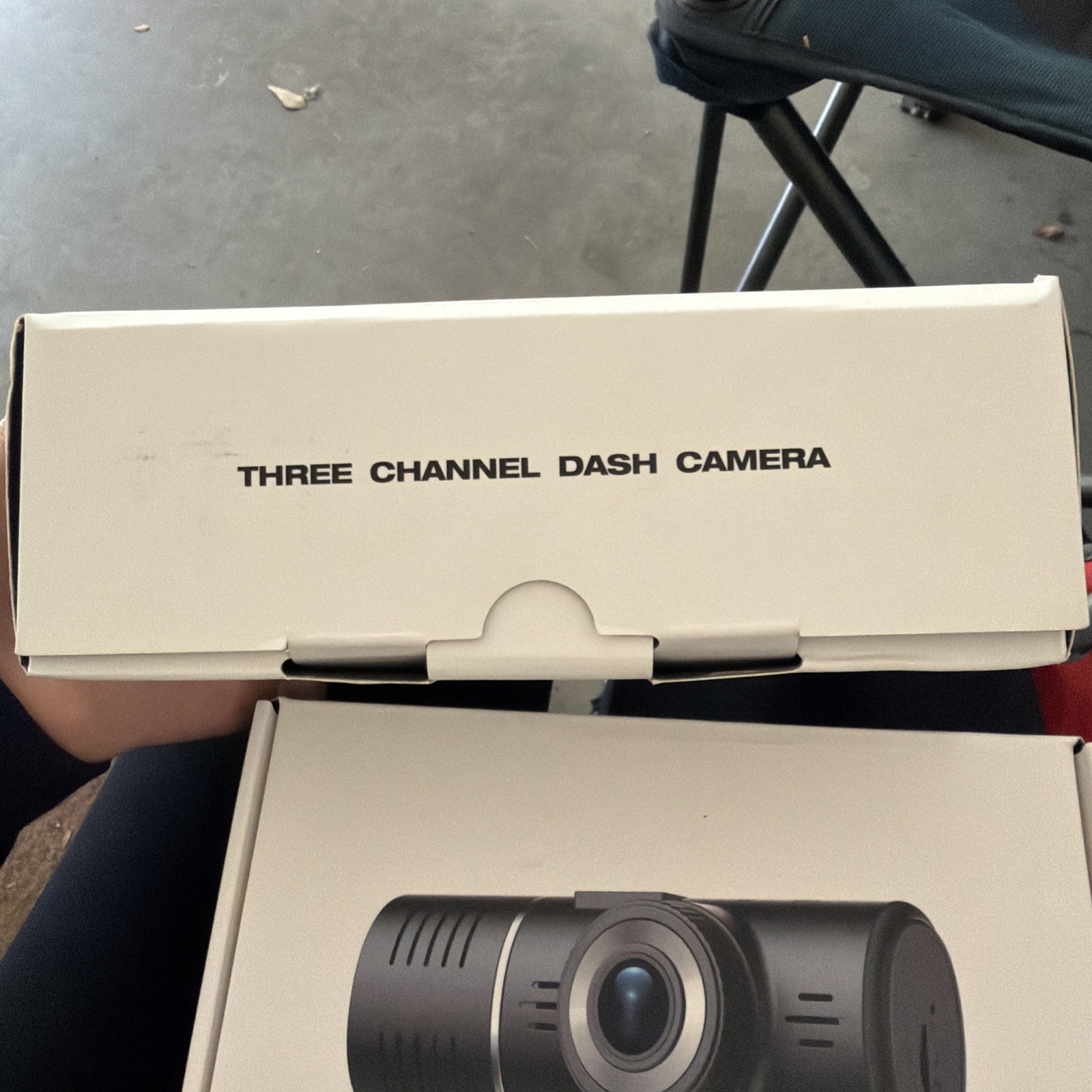 Three channel 1080P Front Rear Inside, Black dash cam