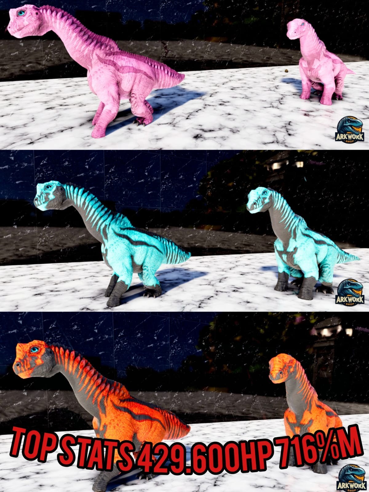 🦖ARK Survival Ascended Dreadnoughtus New Top Stats PVE PS5/XBOX/PC