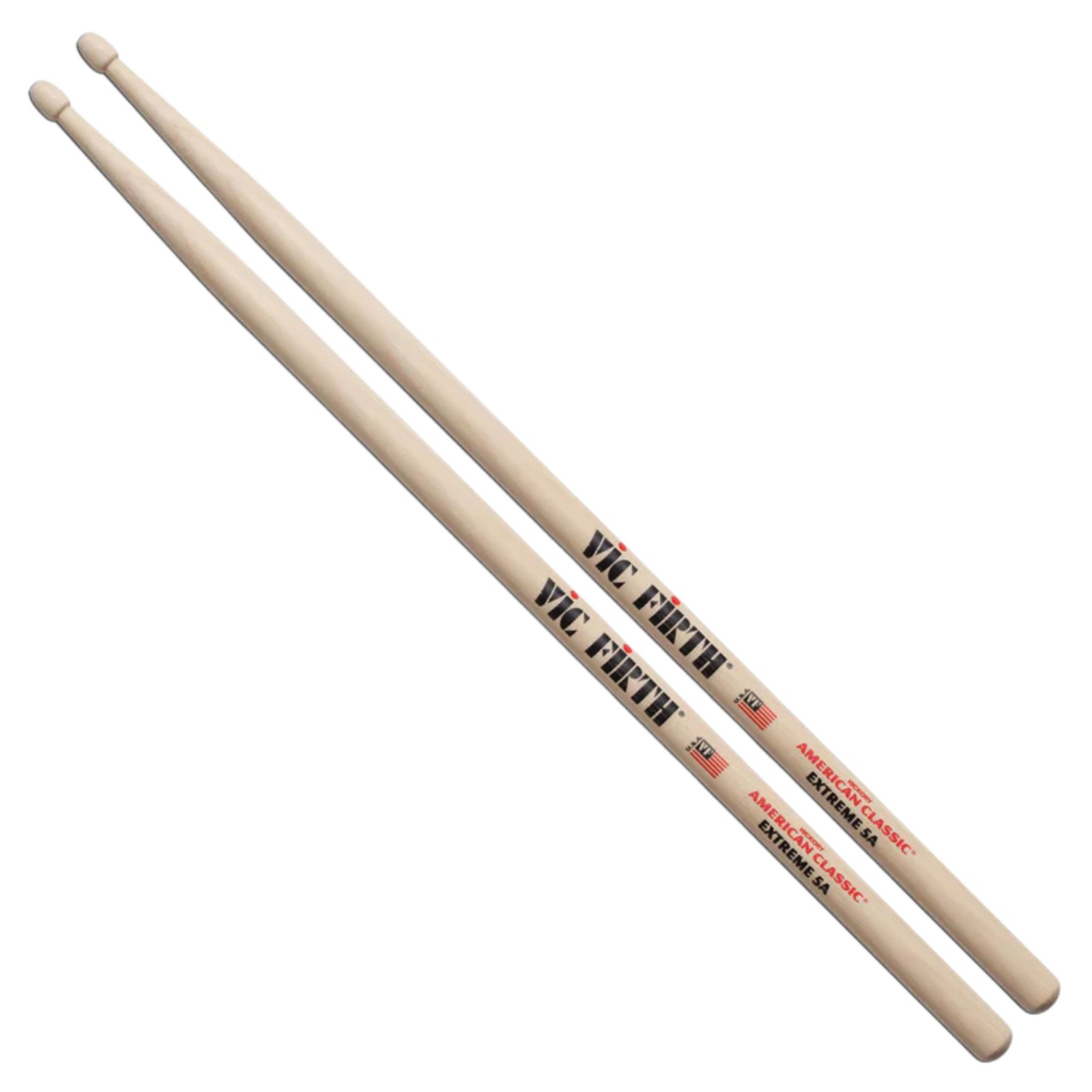 Vic Firth American Classic Extreme Hickory 5A Drumsticks, Tear Drop Wood Tip