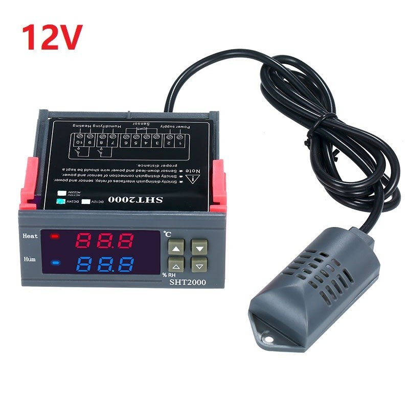 Dual Control Temperature Humidity Controller SHT2000 AC110230V for relay Output