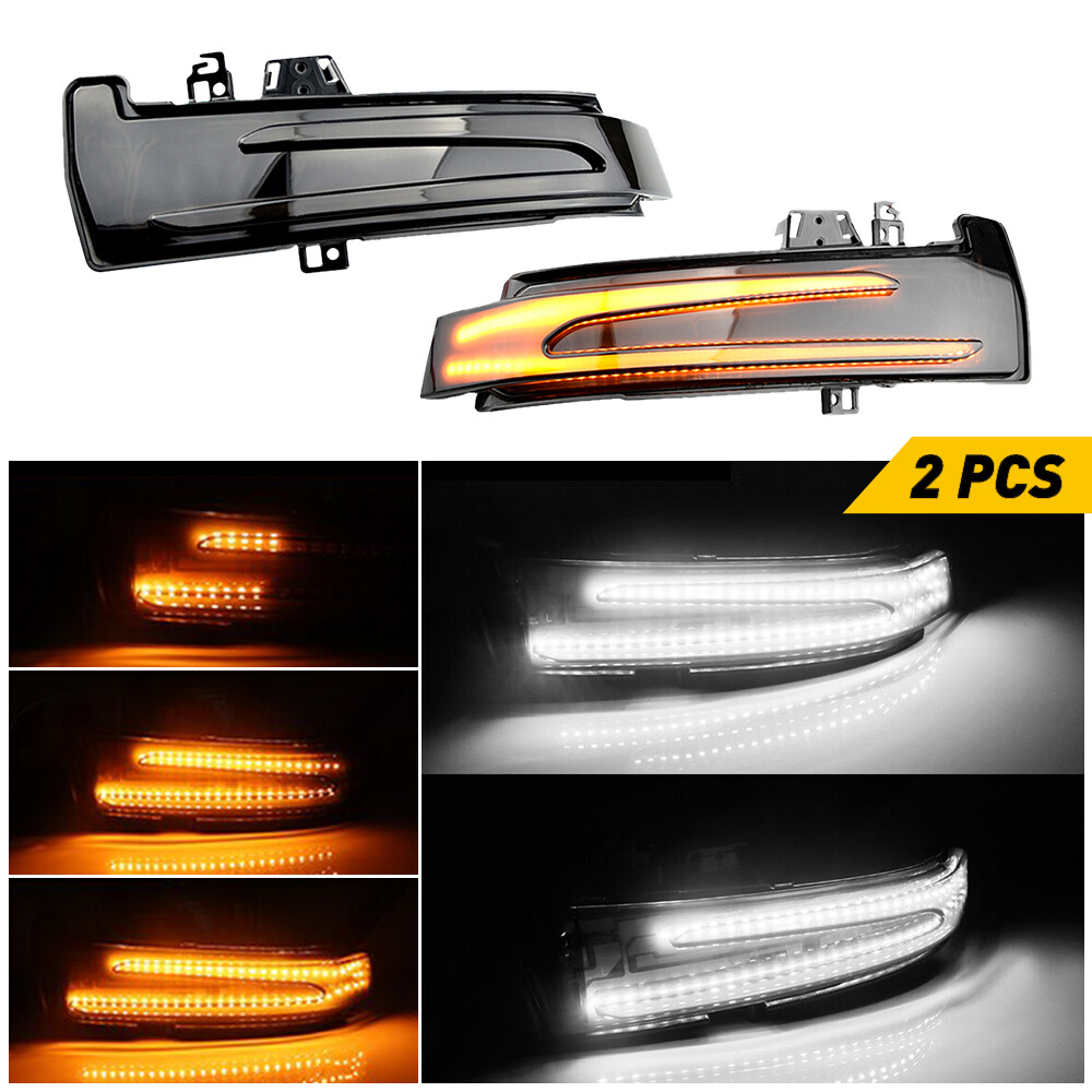 Switchback Side Mirror Light w/Sequential Turn Signal For Benz W204 W212 W221 EA