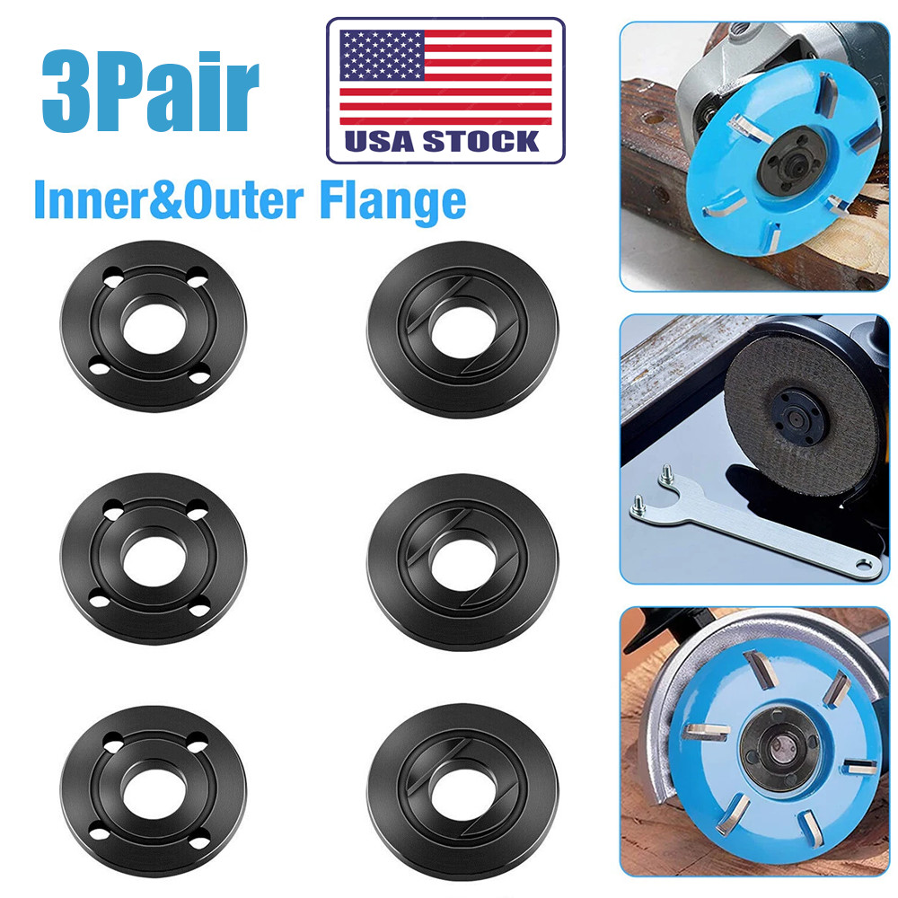 5/8-11 Angle Grinder Flange Nut For Milwaukee Bosch Inner Outer Lock Nut Set