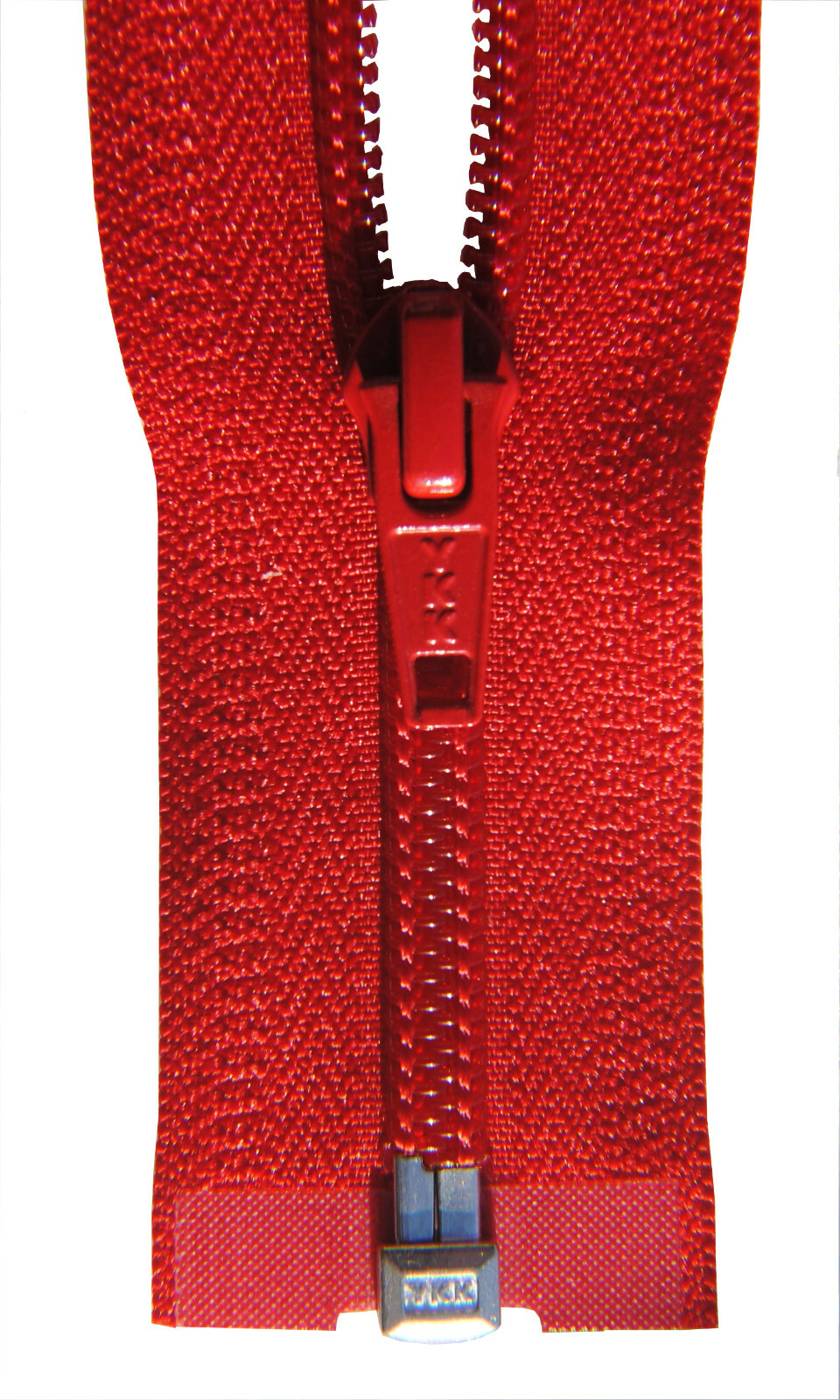 YKK 1 Way Zipper Lampo Plastic Spiral 5MM Dark Red 20 - 80CM