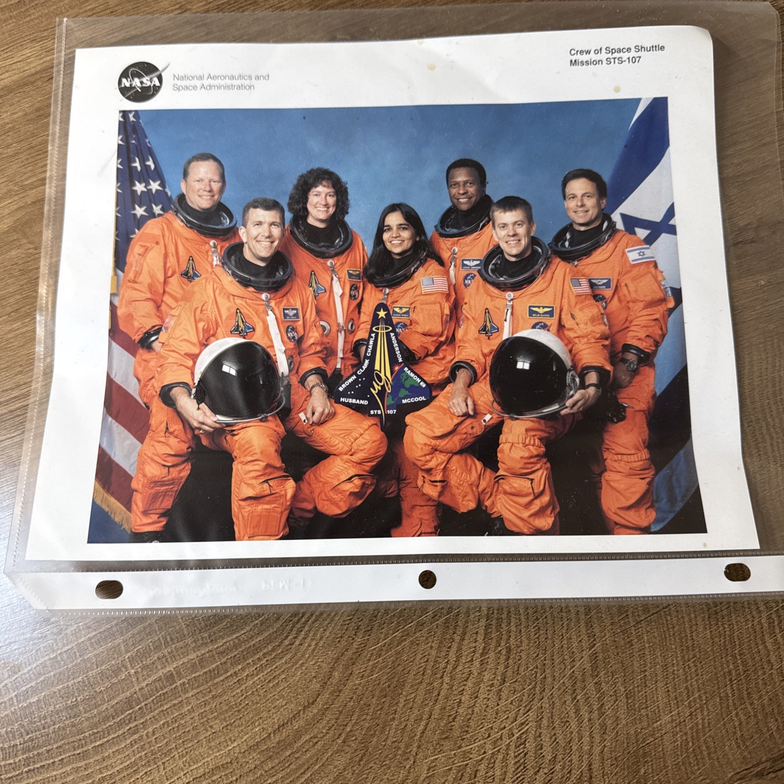 NASA Space Shuttle STS-107 Crew (8x10)