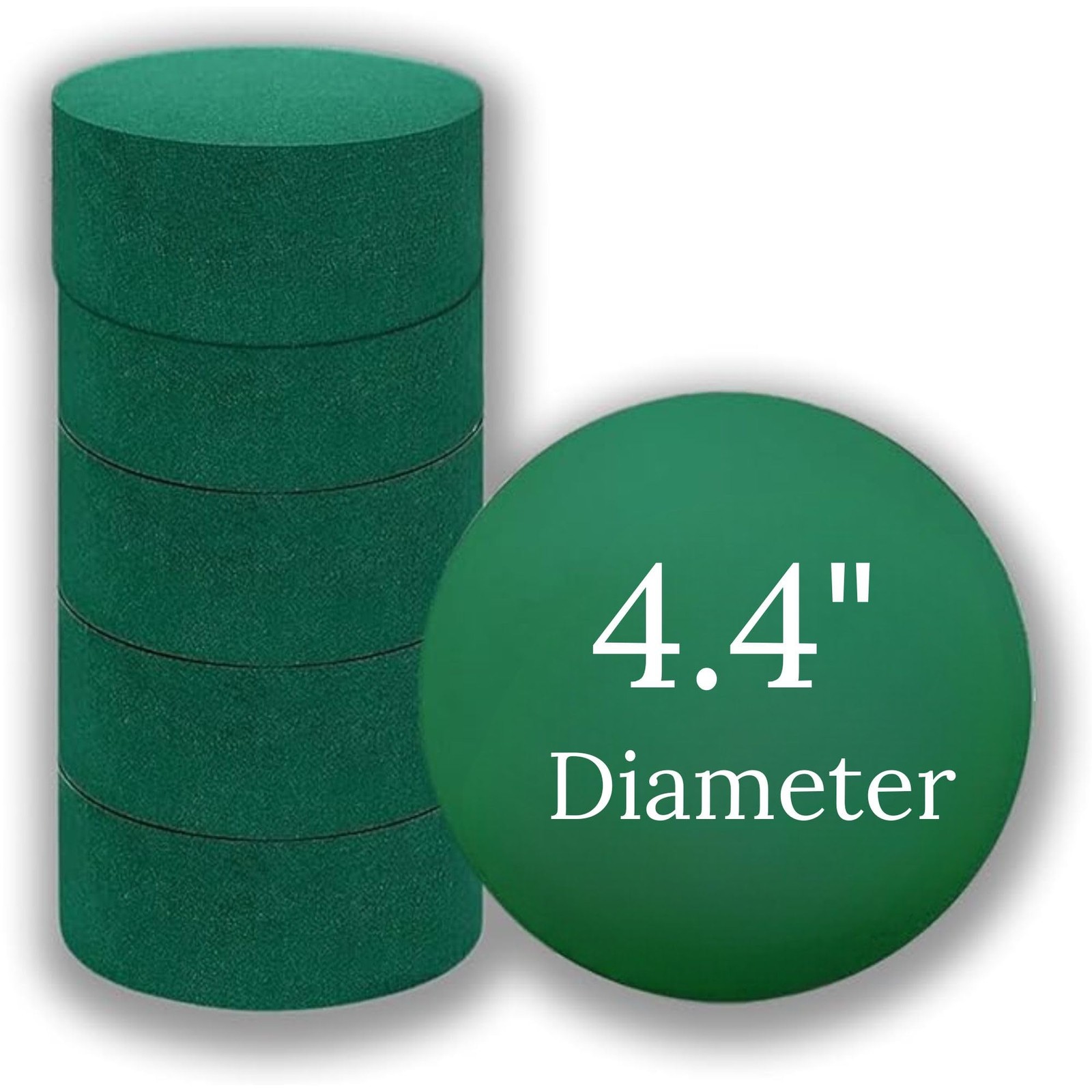 6 Pack Round Floral Foam Blocks Fresh Artificial Flower Arrangements 4.5x1.5"