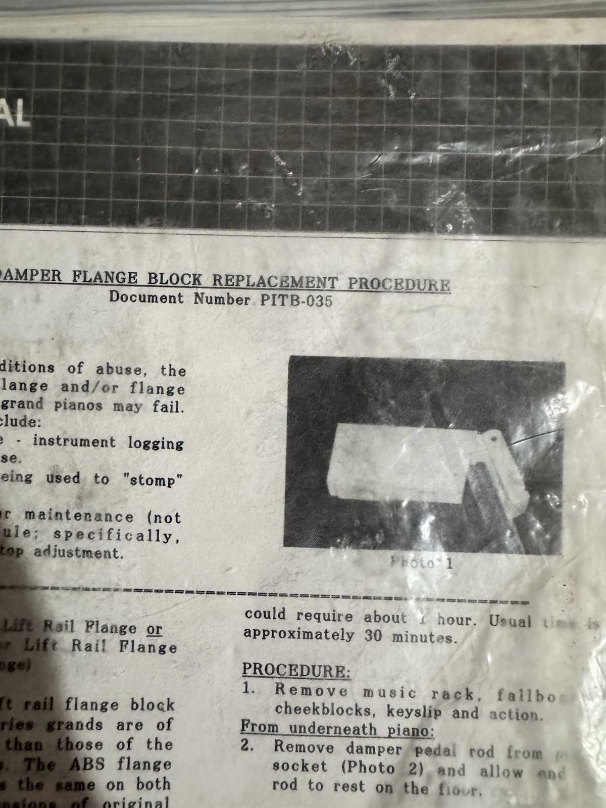 kawai damper flange block replacement with manual