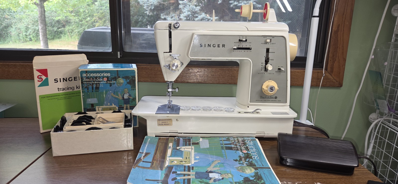 SINGER Touch & Sew Electric Portable Sewing Machine w/ Foot Pedal