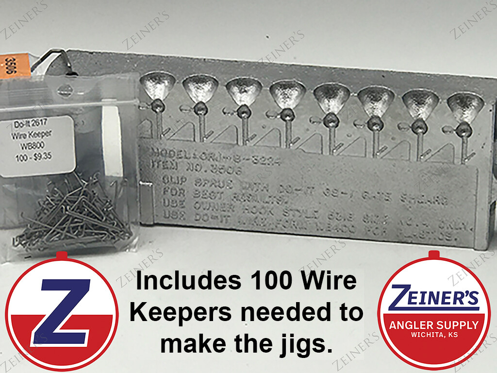 3506 New Do-It Round Head Jig Mold w/100 WB400 Keepers 4ea 1/32 & 1/24 oz