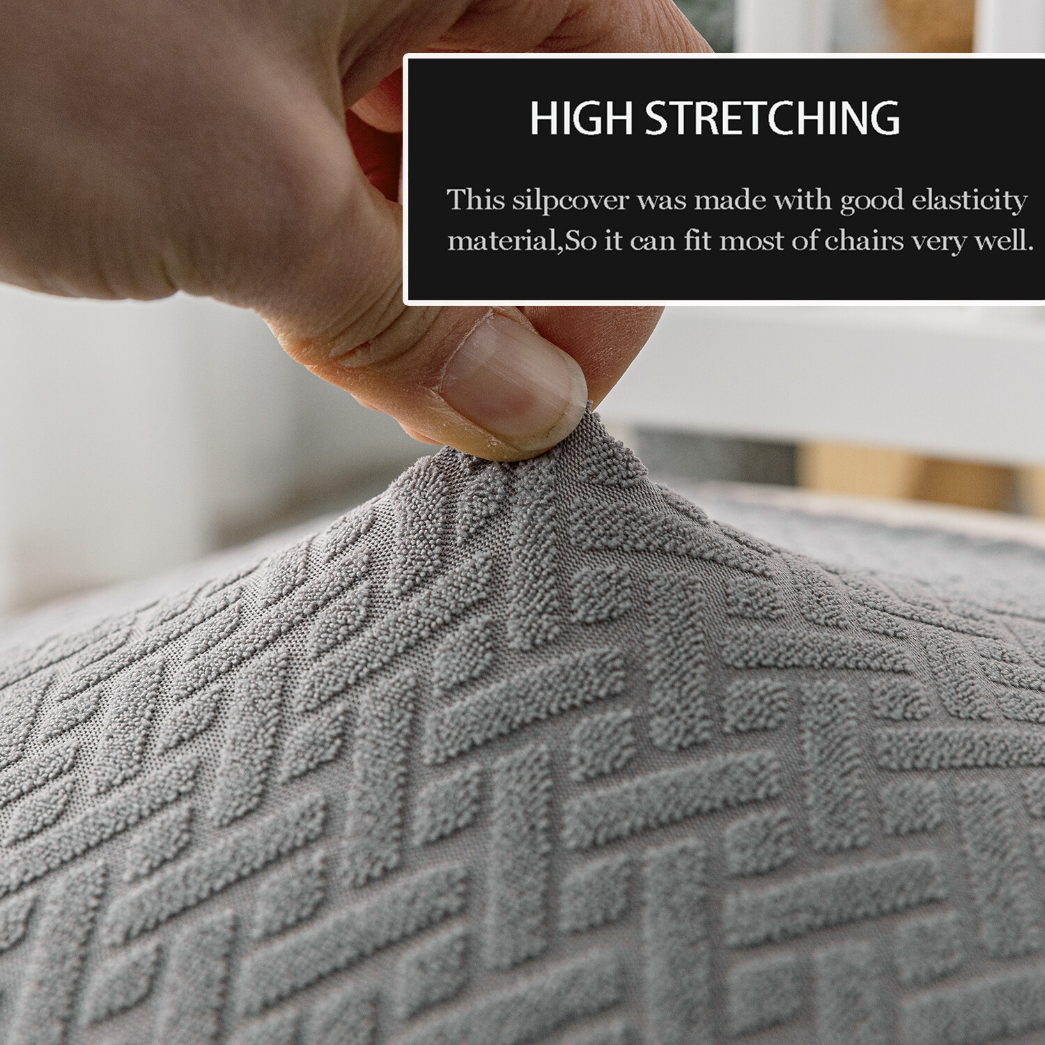 2/6/8Pcs Stretch Patio Cushion Covers Waterproof Outdoor Couch Cover Replacement