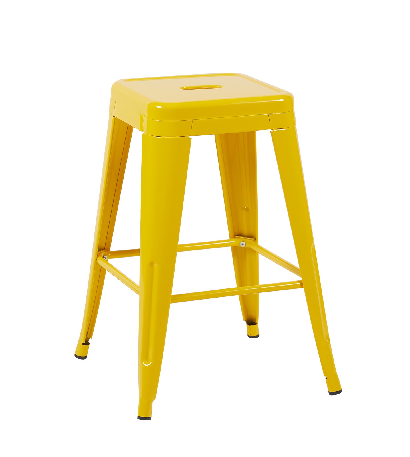 24 Inch Counter Height Stool, Backless Metal Bar Stools Set of 2, Non-Stackabl