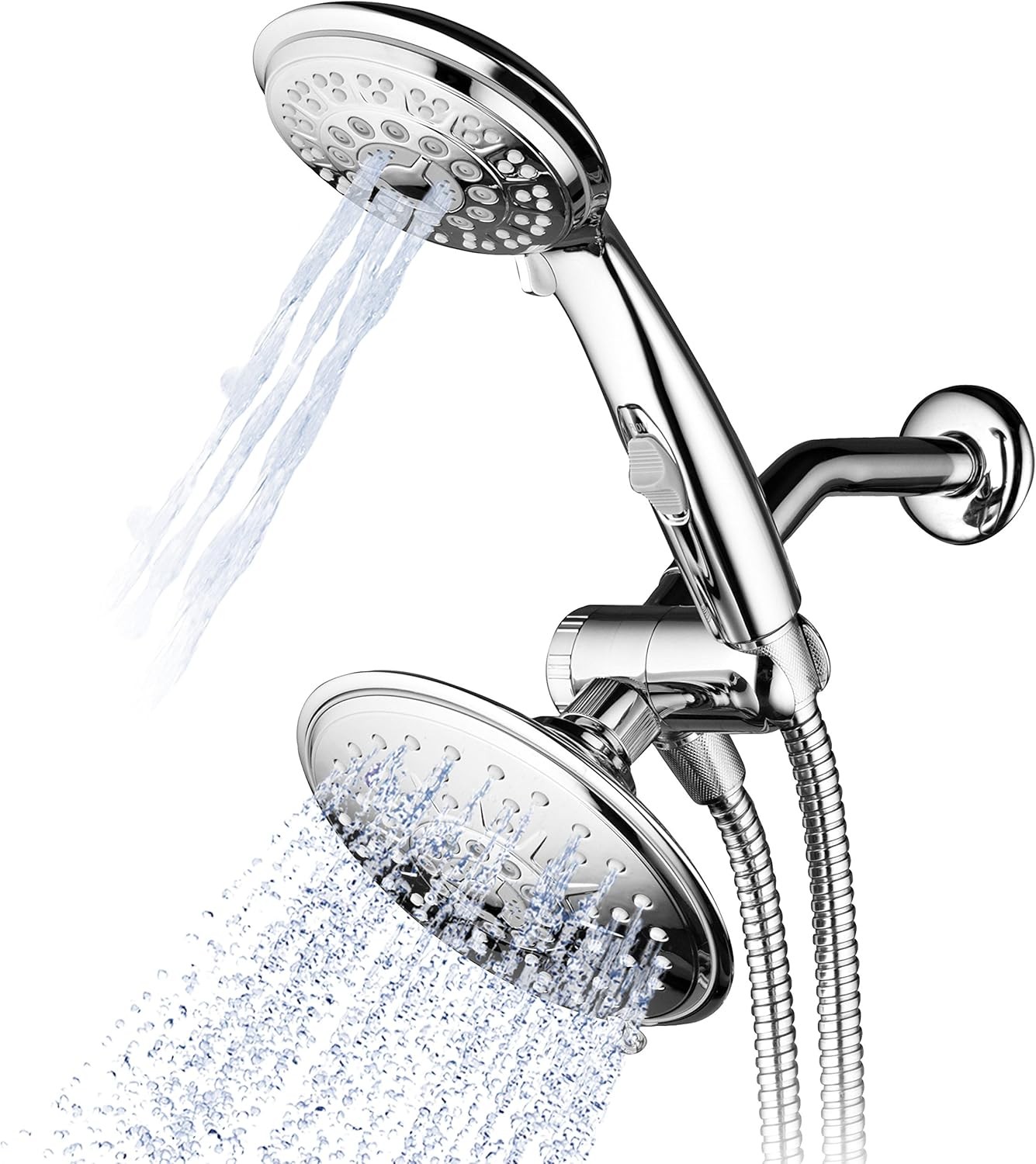 30-Setting Ultra-Luxury 6 inch Rainfall Shower Head & Handheld 3-way Combo with