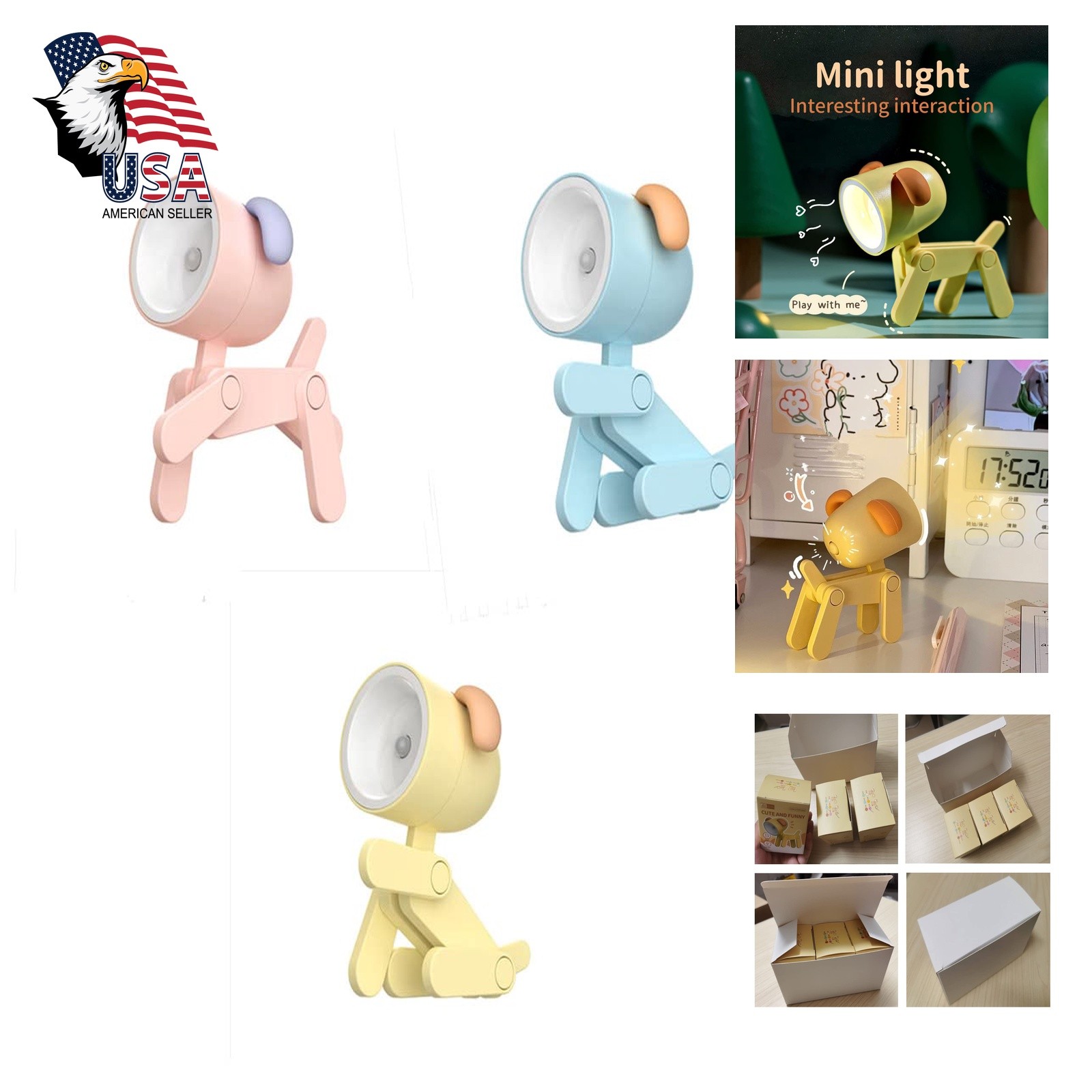 SpassLeben Dog 3 Colors-A Cute Night Light Mini LED Lamp