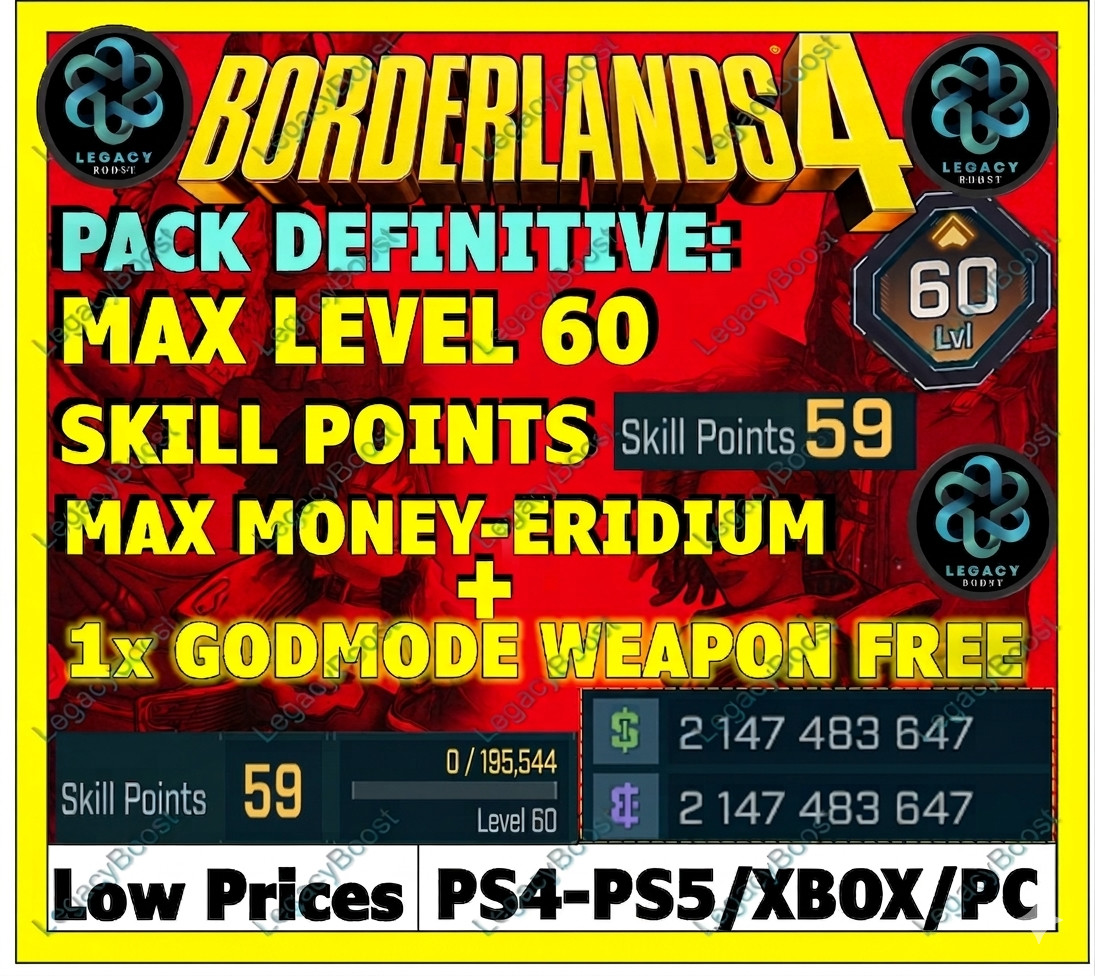 🔥BORDERLANDS 4✨WEAPONS & GEAR, ITEMS MODDED ✴️ GODMODE ✅PC-PS-XBOX✨LEVEL MAX