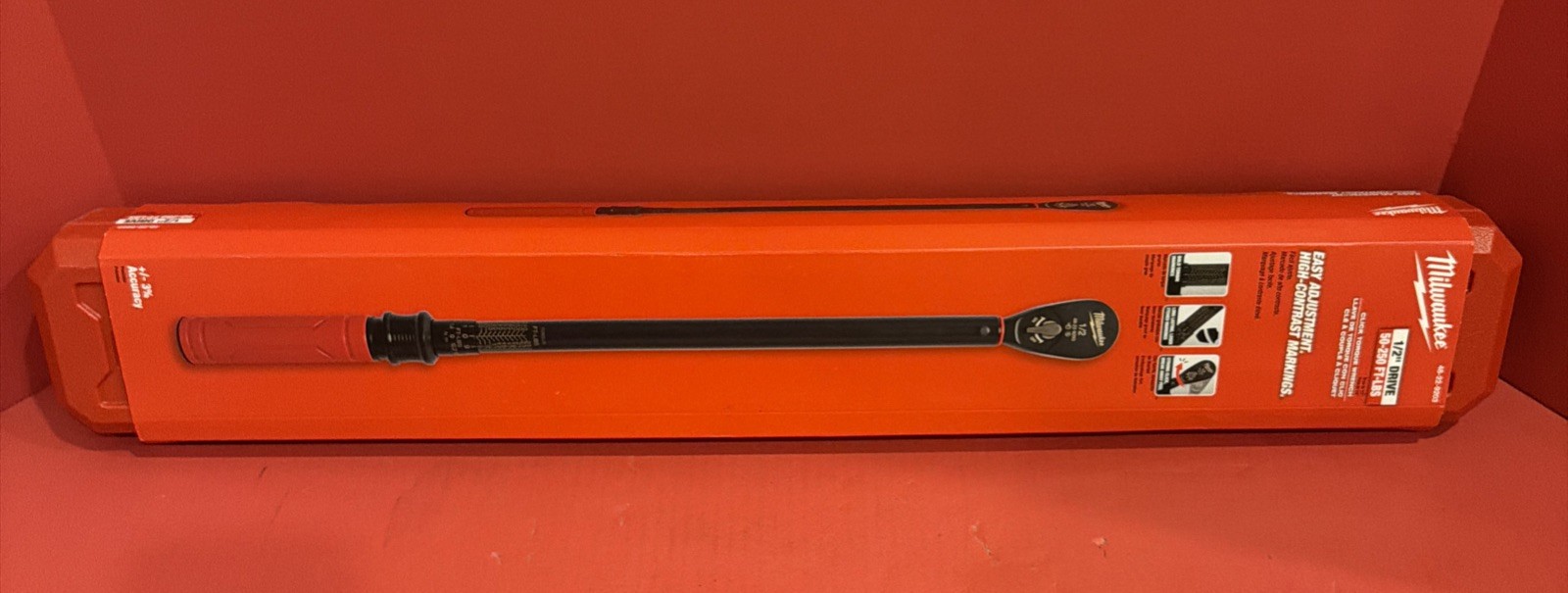 Milwaukee 48-22-9203 1/2" Drive Click Torque Wrench 50-250 ft-lb Adjustable Tool