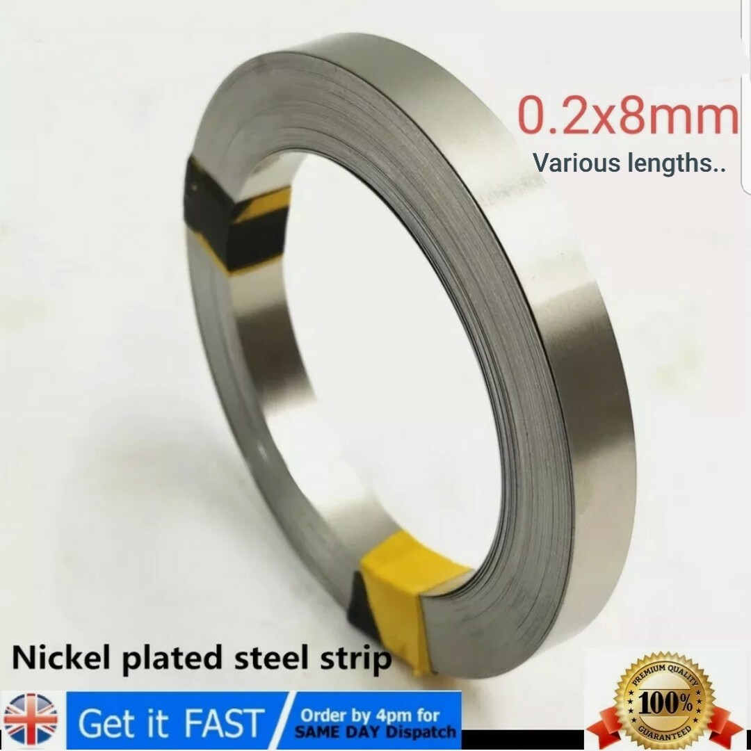 0.2 x 8mm Nickel Plated Steel Strip Tape For Li 18650 Battery Spot Welding