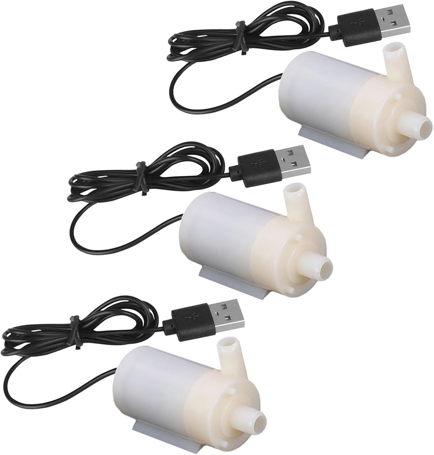 3PCS DC 3-5V USB Micro Submersible Mini Water Pump,Small Aquarium Pump for Fish