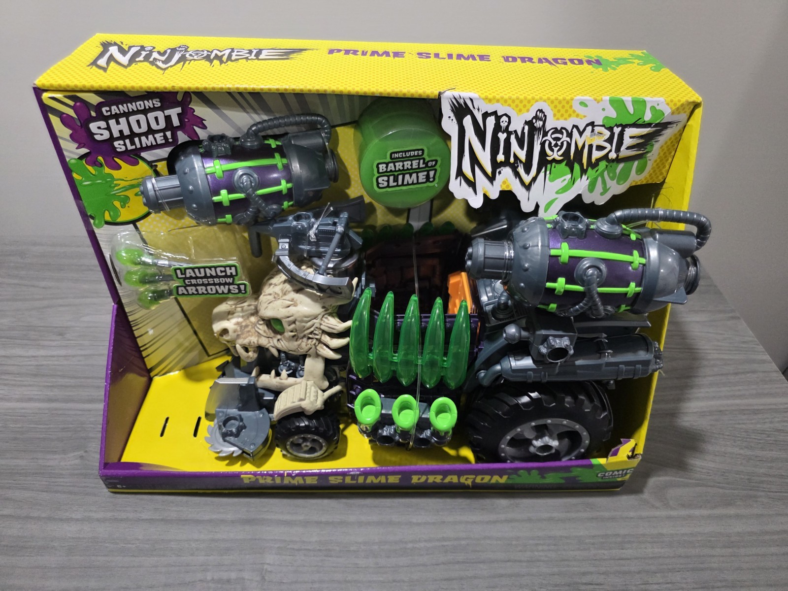 Ninjombie Prime Slime Dragon Vehicle Playset w/ Slime Cannons, 16 Mini Ninjas