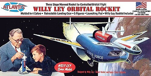 Atlantis Willy Ley Orbital Rocket - Plastic Model Spacecraft Kit - 1/193 Scale