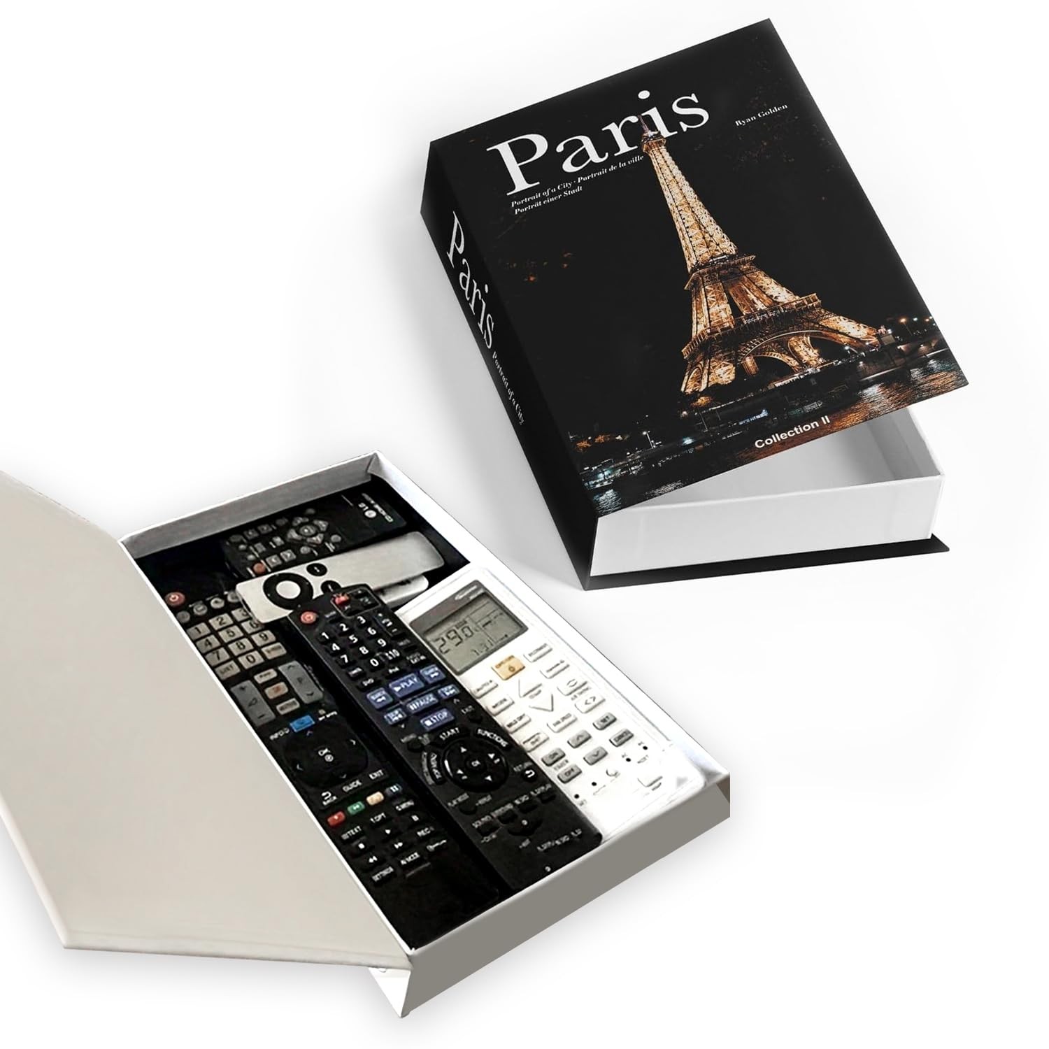 Decorative Storage Book Box Hidden Remote Key Home Decor Faux Pair Set