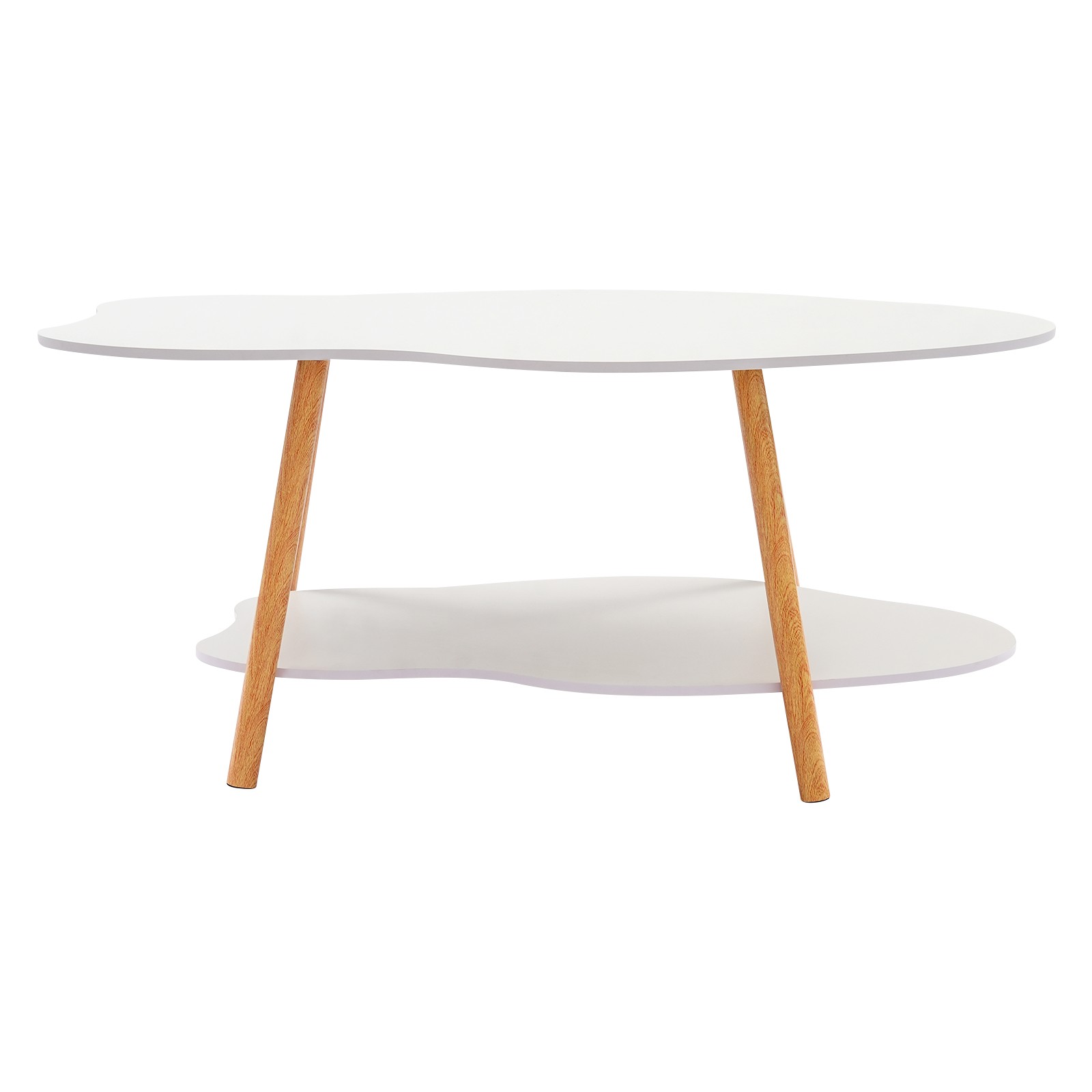 Cloud Coffee Table Cloud Shaped Coffee Table 2-Tier for Living Room Storage