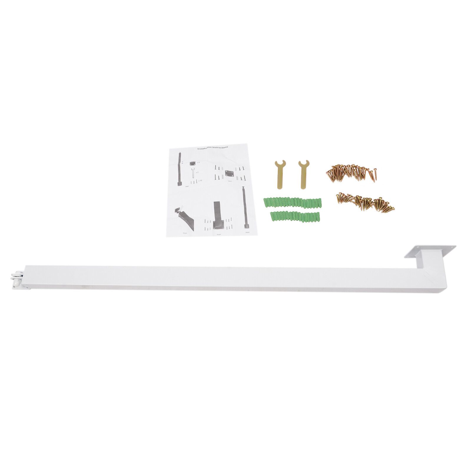 Square Stair Baluster Posts - Durable Metal Railing Decor for Stairs, White