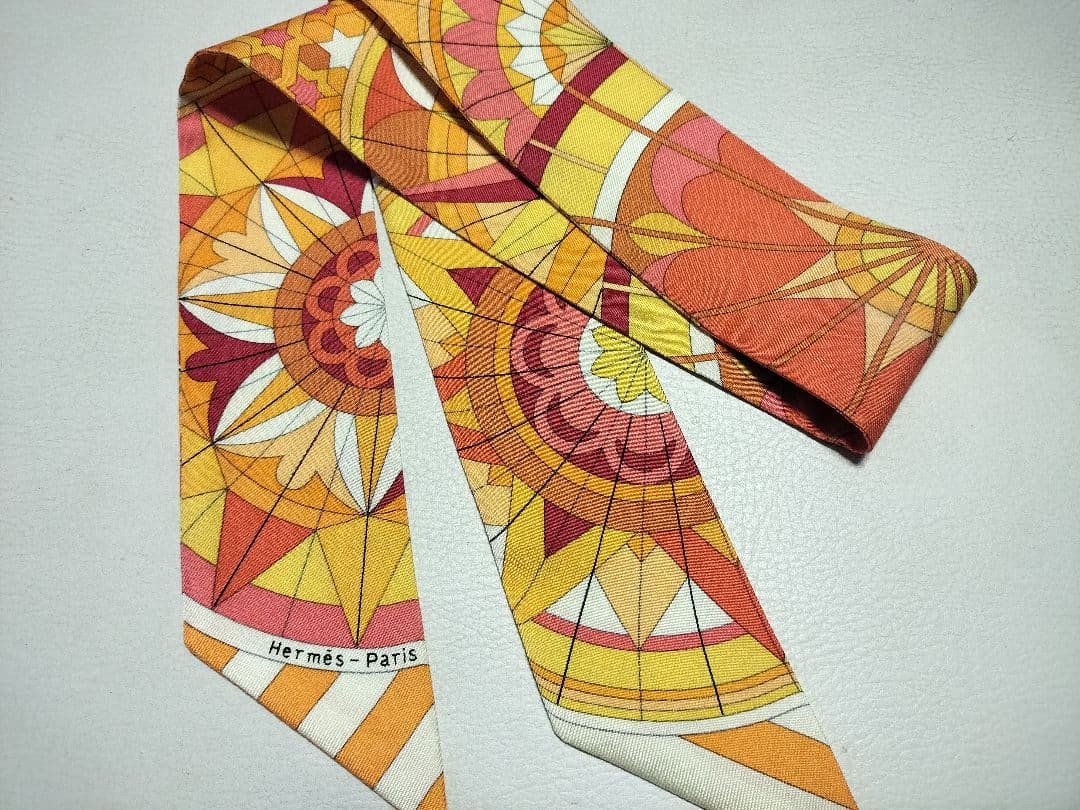 Hermes Twilly Scarf Orange
