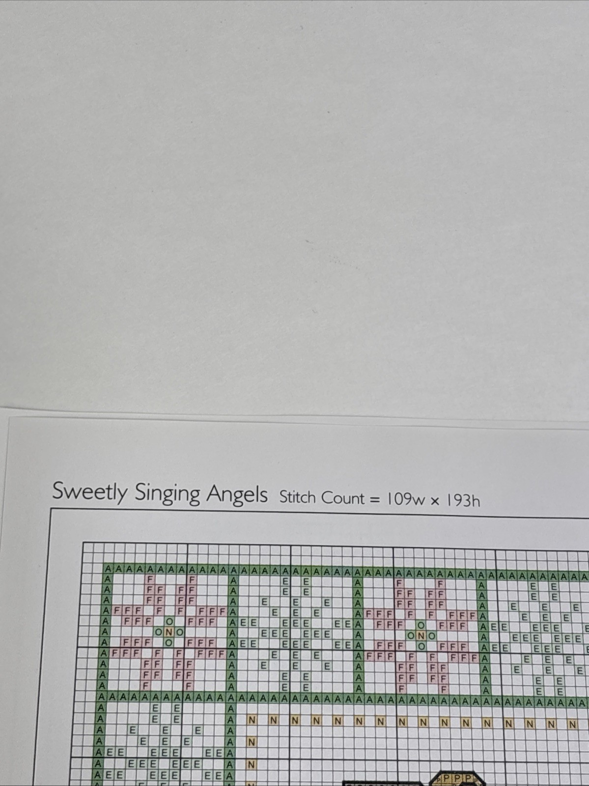Sweetly Singing Angels Cross Stitch Pattern Pages From Book