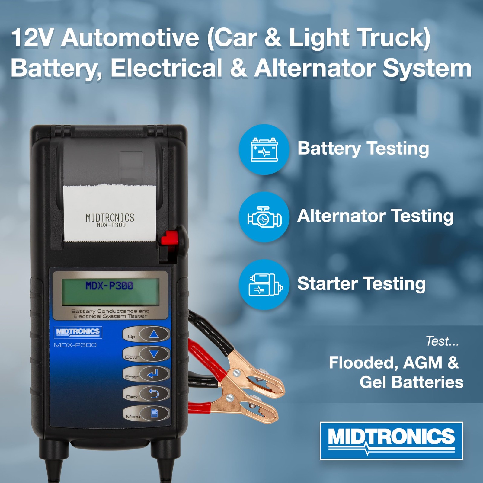 BATTERY STARTING SYSTEM TESTER PRINTER COMBO