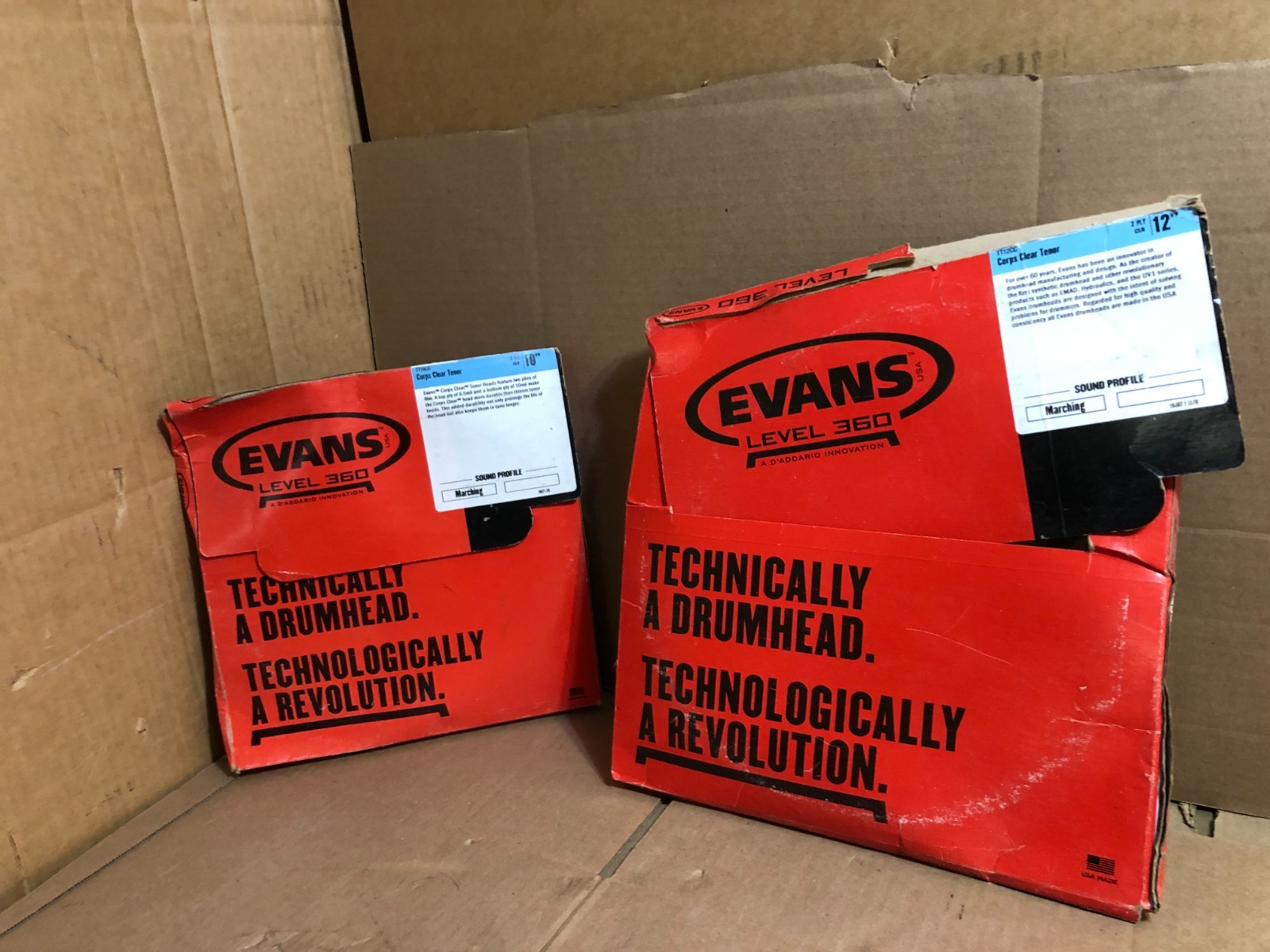 Evans Drum Heads 2-Pack 10" & 12"  Level 360 Clear Tom 2-Ply
