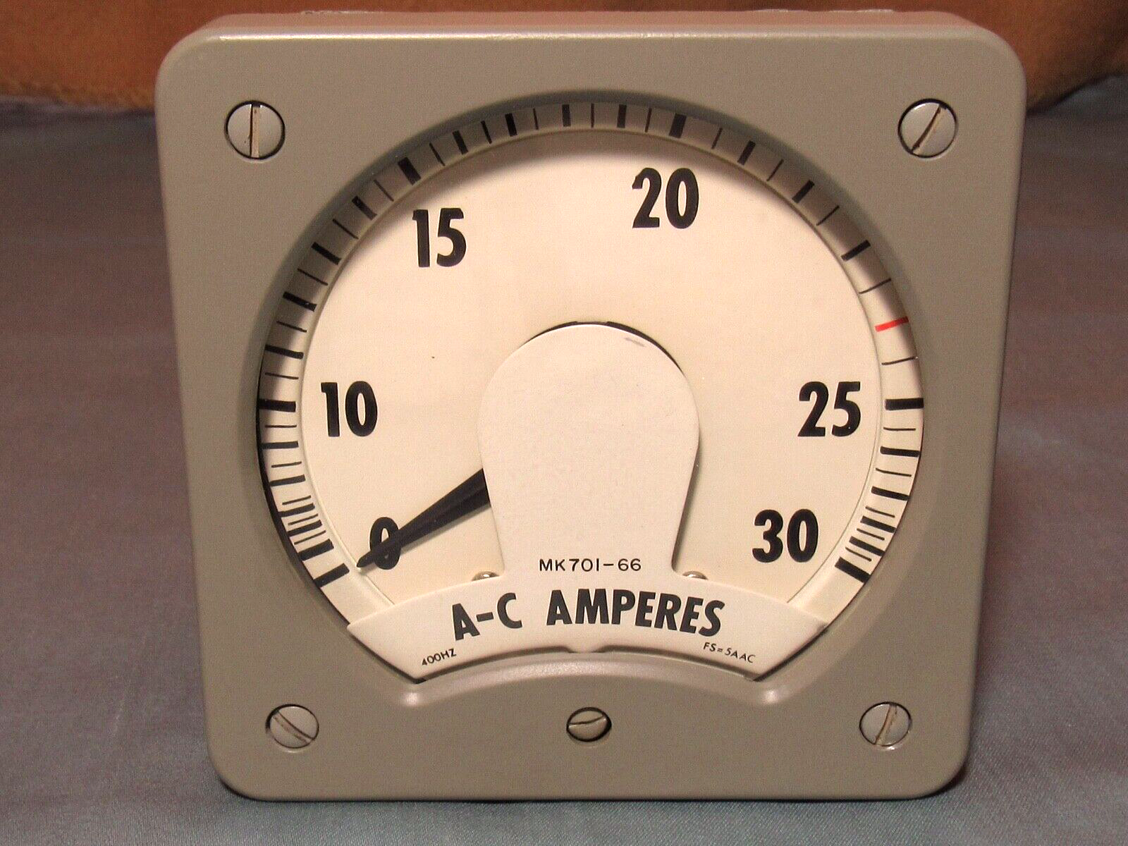 MKC Electronics MK701-66 AC Ammeter, range 0-30 Amps, panel mount.