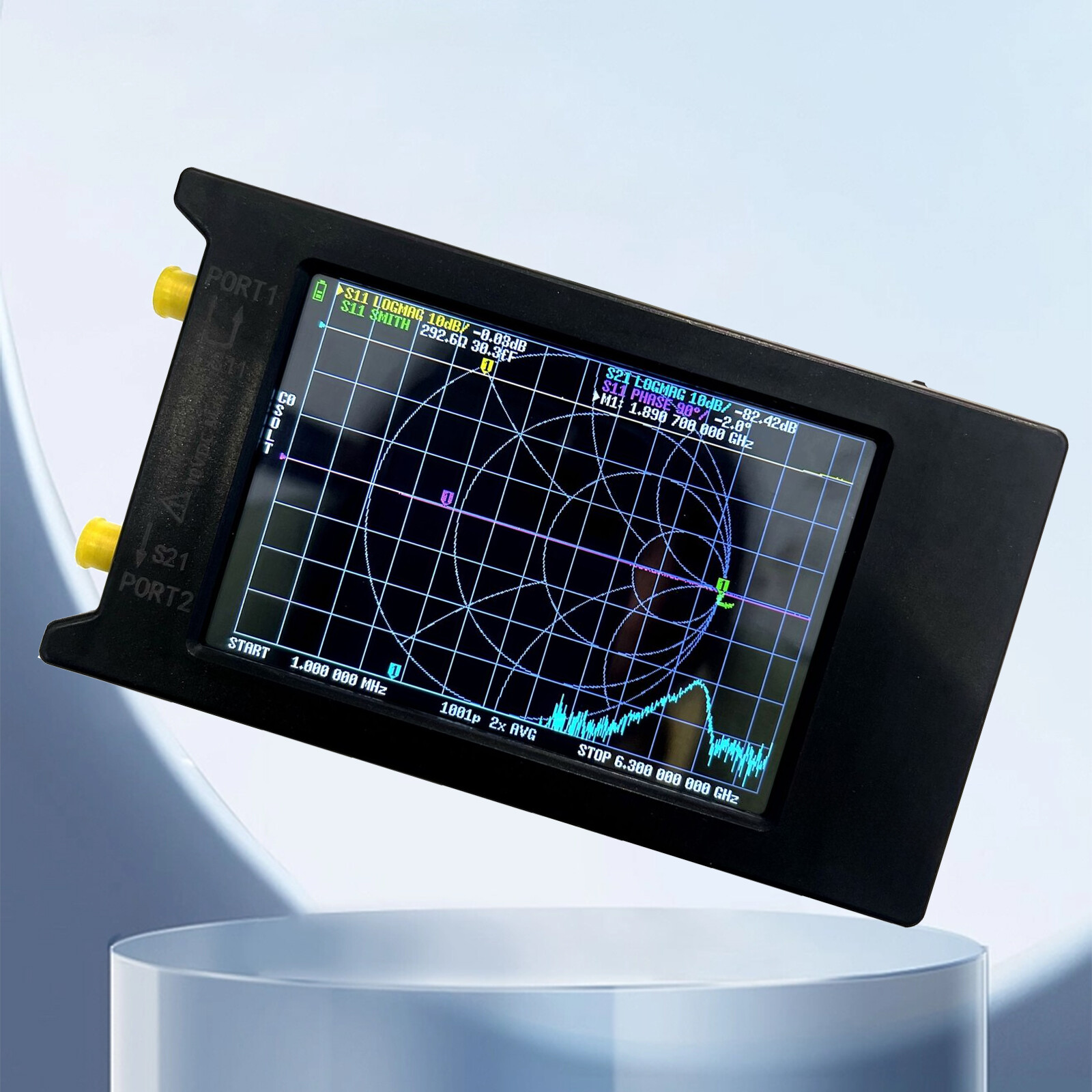 LiteVNA-64 VNA 50KHz-6.3GHz Analyzer Vector Network Analyzer Antenna Analyzer 4"