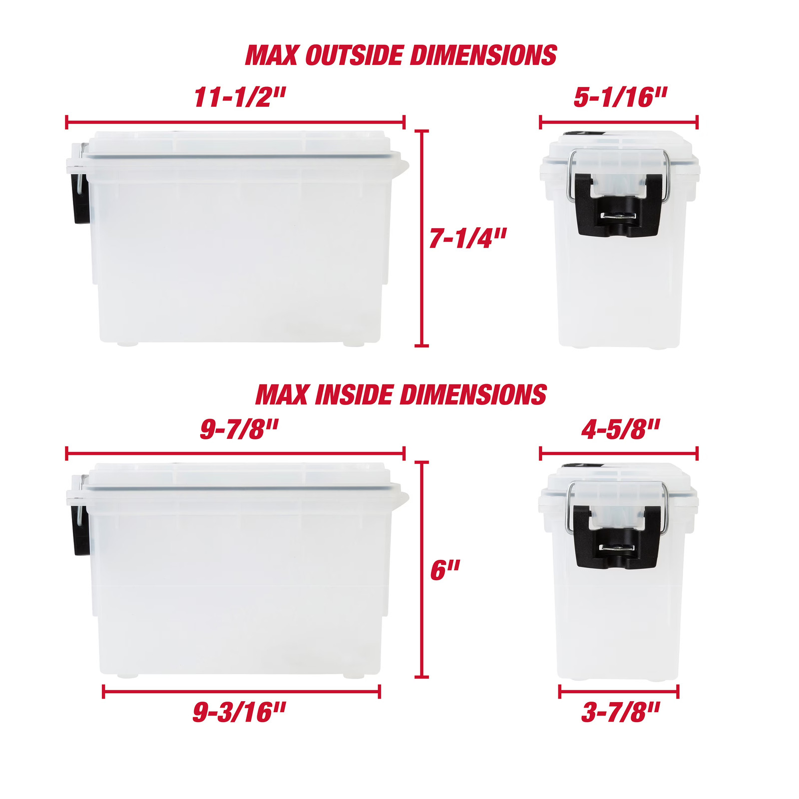 Locking Stacking Utility Tool Box Durable Plastic Storage