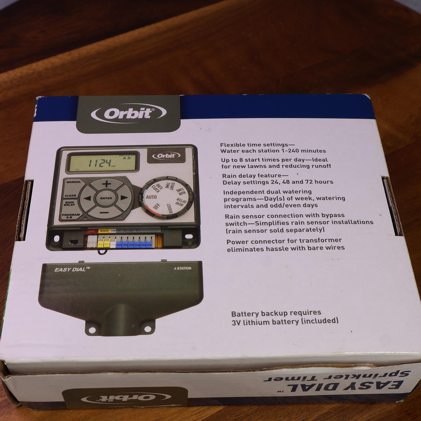Orbit Easy Dial 4 Station Sprinkler Timer Irrigation Controller Gray W Adapter