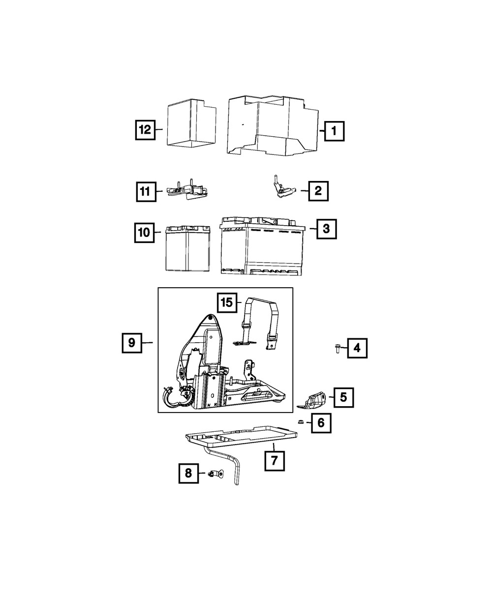 Genuine Mopar Battery Strap 68071652AA