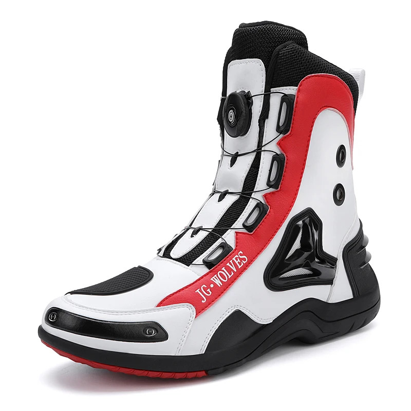 Motorcycle High-top Outdoor Riding Boots Men's Fashion Protective Moto Sneakers