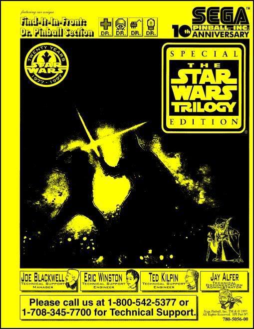 Star Wars Trilogy Pinball Operations/Service/Repair/Troubleshooting Manual zc