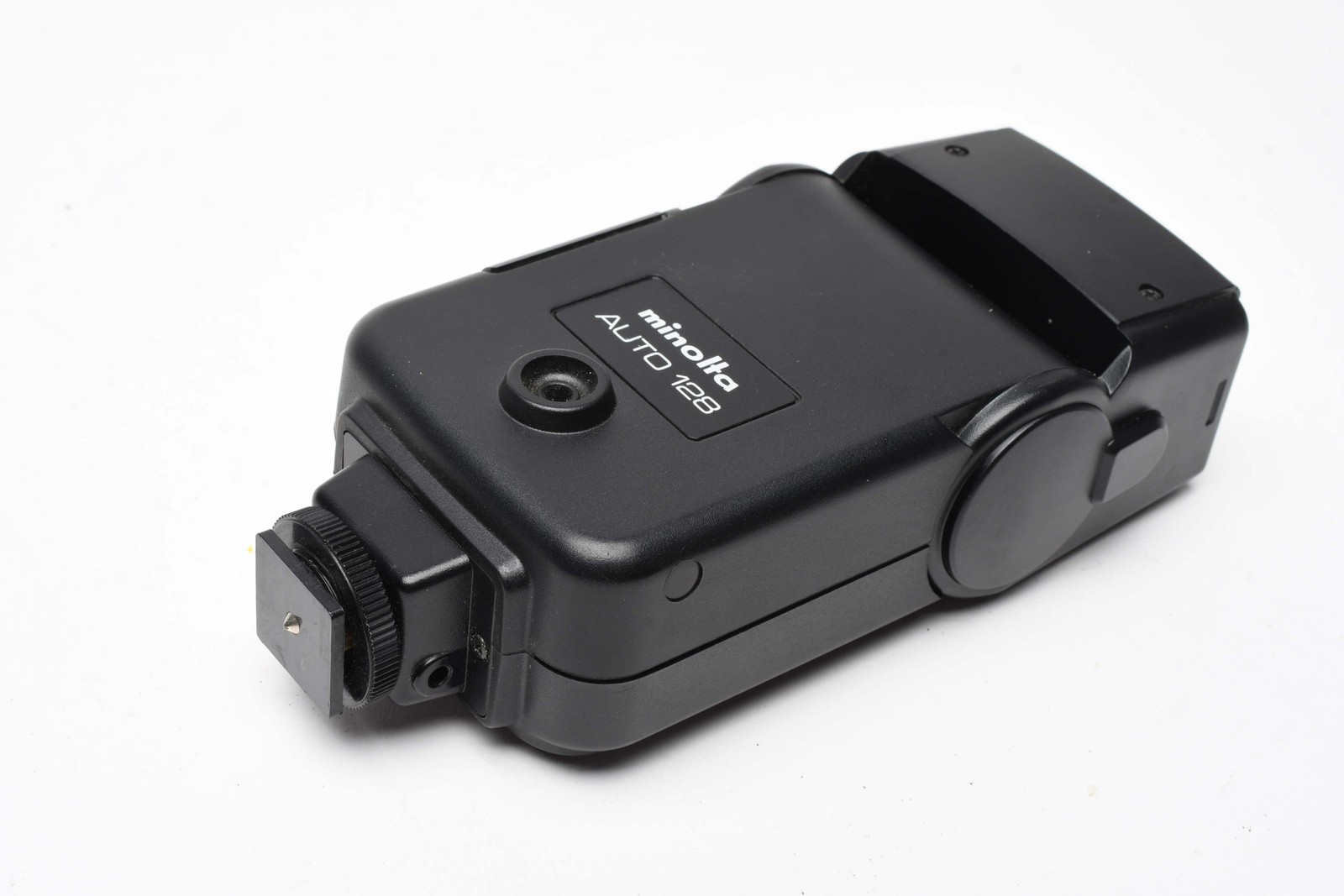 Minolta Auto 128 electronic flash, nice & clean, tested, w/Case+Manual