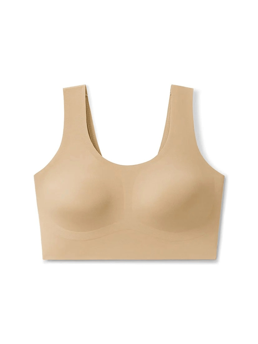 True & co scoop bra nude wireless women's Large NEW