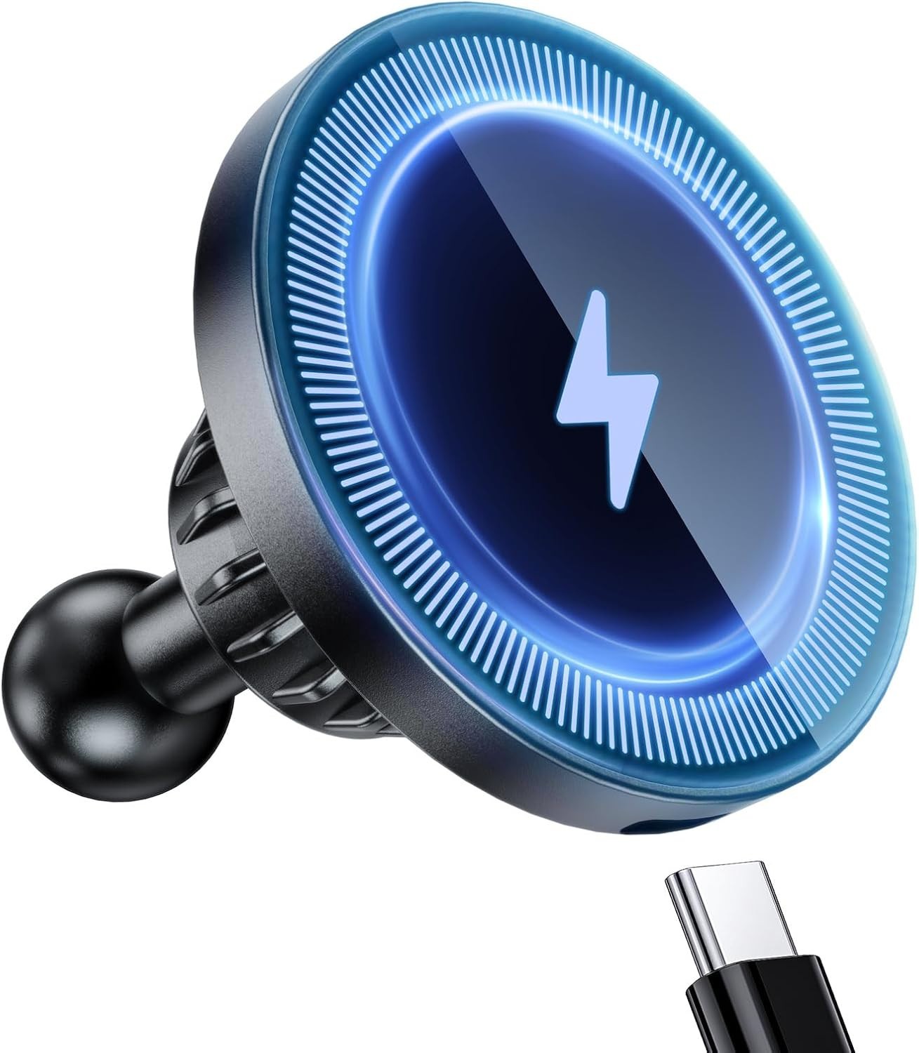 Magnetic Wireless Charging Phone Holder with 1” Ball for MagSafe, [Heavy-Duty...