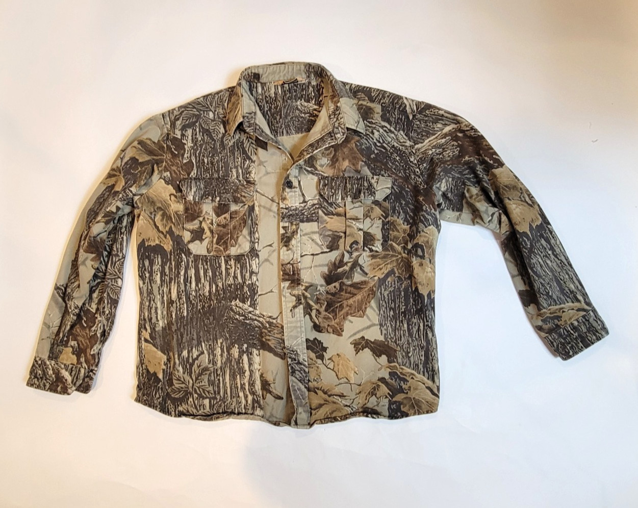 Walls Shirt Mens Cam HEAVYWEIGHT Button Up Shacket Small? (see measurements)
